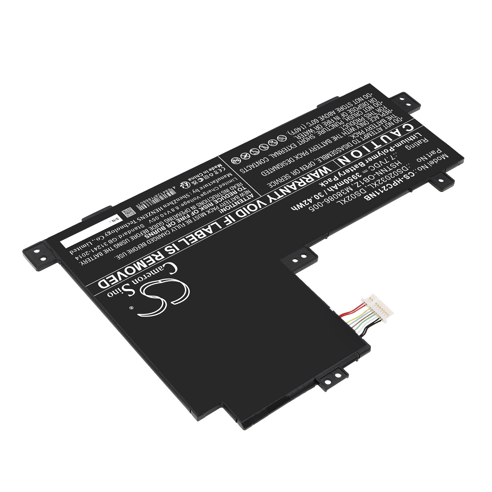 Li-Polymer, Notebook, Laptop Battery fits Hp 3g0n5ua, 3g0n5uar, 7.7V, 3950mAh Notebook, Laptop Cameron Sino Technology Limited