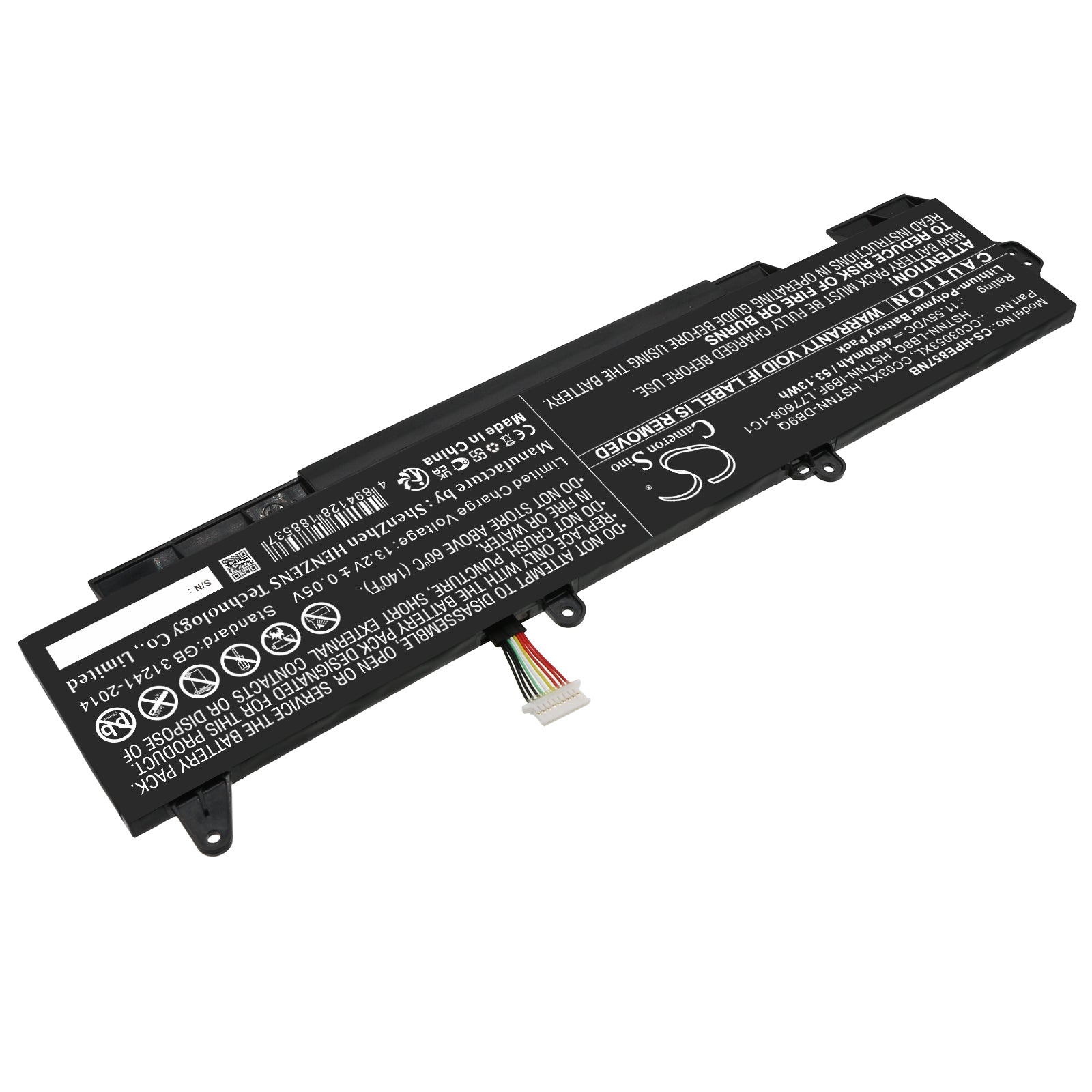 Li-Polymer, Notebook, Laptop Battery fits Hp Elitebook 850 G7, Elitebook 850 G7 10u46ea, 11.55V, 4600mAh Notebook, Laptop Cameron Sino Technology Limited