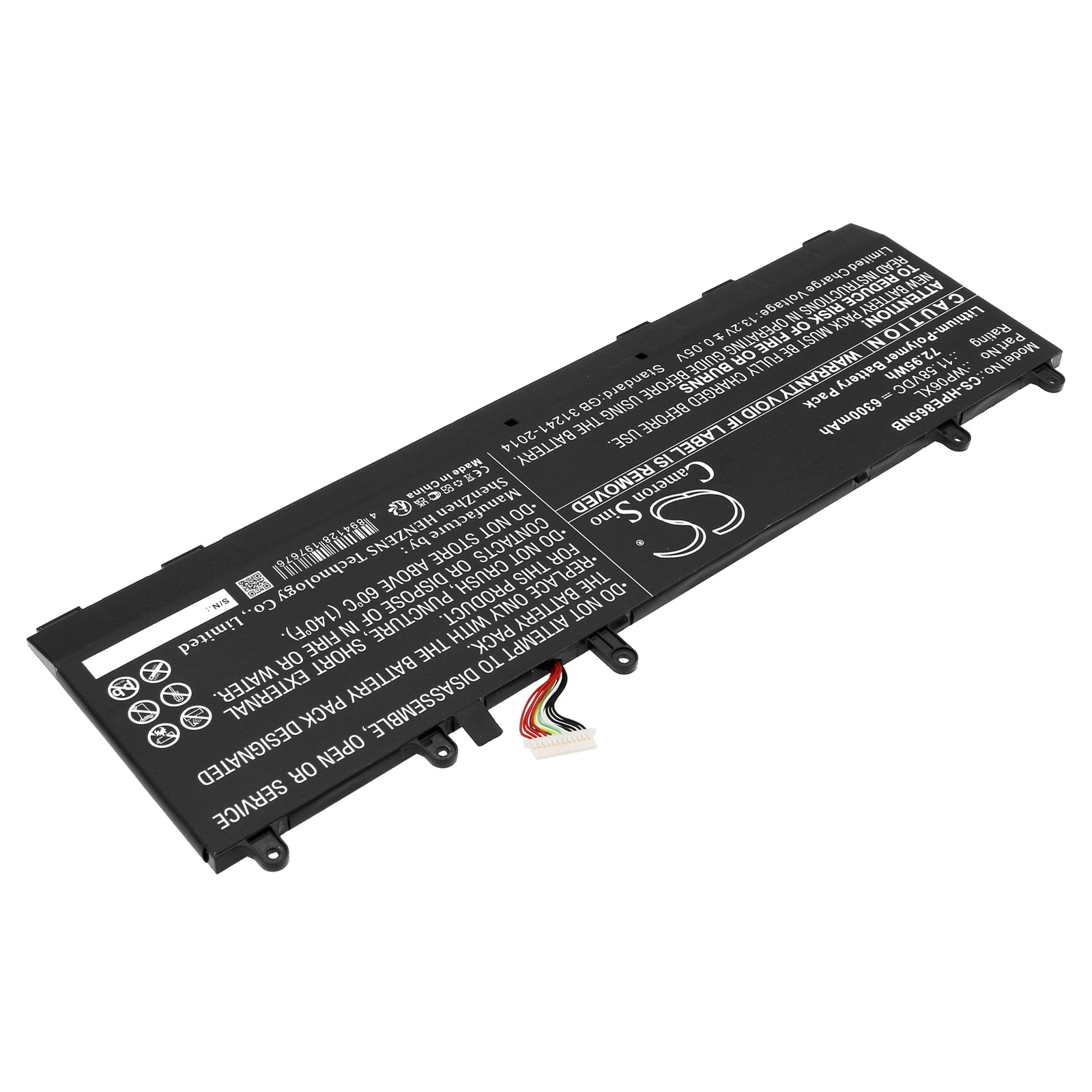 Li-Polymer, Notebook, Laptop Battery fits Hp Elitebook 860 G9 5z6b1ea, Elitebook 860 G9 5z6b5ea, 11.58V, 6300mAh Notebook, Laptop Cameron Sino Technology Limited