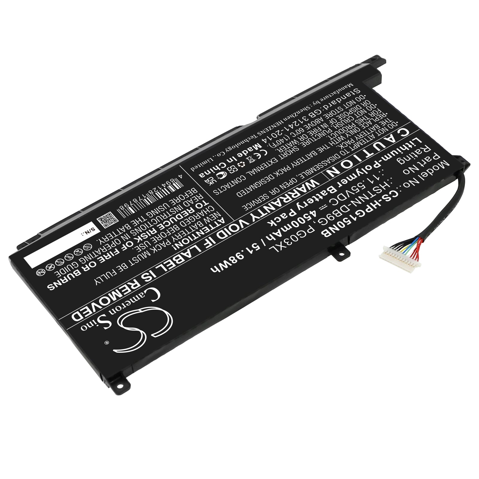 Li-Polymer, Notebook, Laptop Battery fits Hp Gaming Pavilion 15-dk0001ne, Gaming Pavilion 15-dk0009ng, 11.55V, 4500mAh Notebook, Laptop Cameron Sino Technology Limited