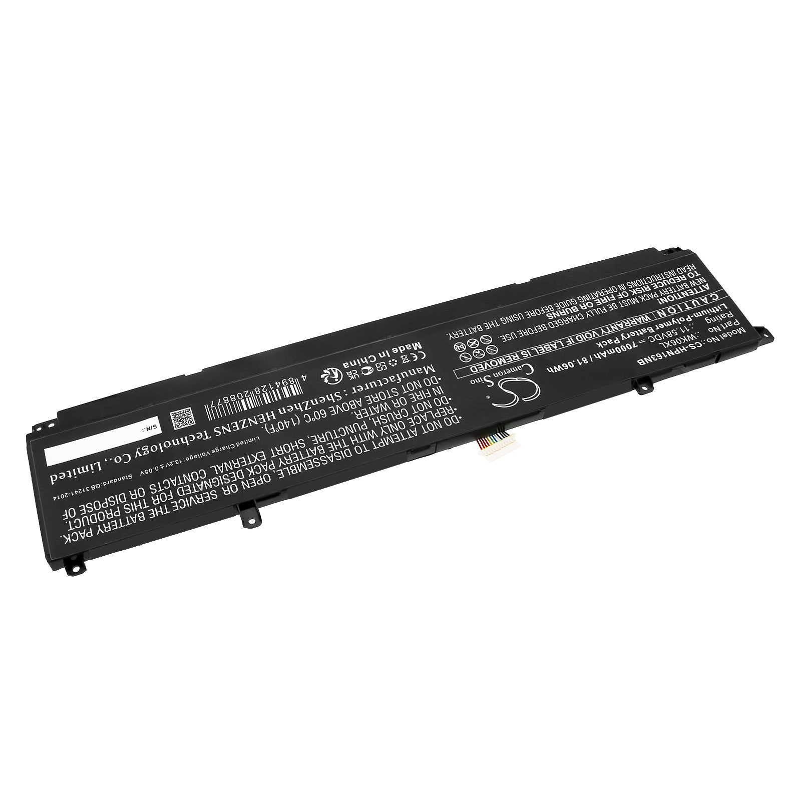 Li-Polymer, Notebook, Laptop Battery fits Hp Omen 16-k0000ne, Omen 16-k0000nh, 11.58V, 7000mAh Notebook, Laptop Cameron Sino Technology Limited