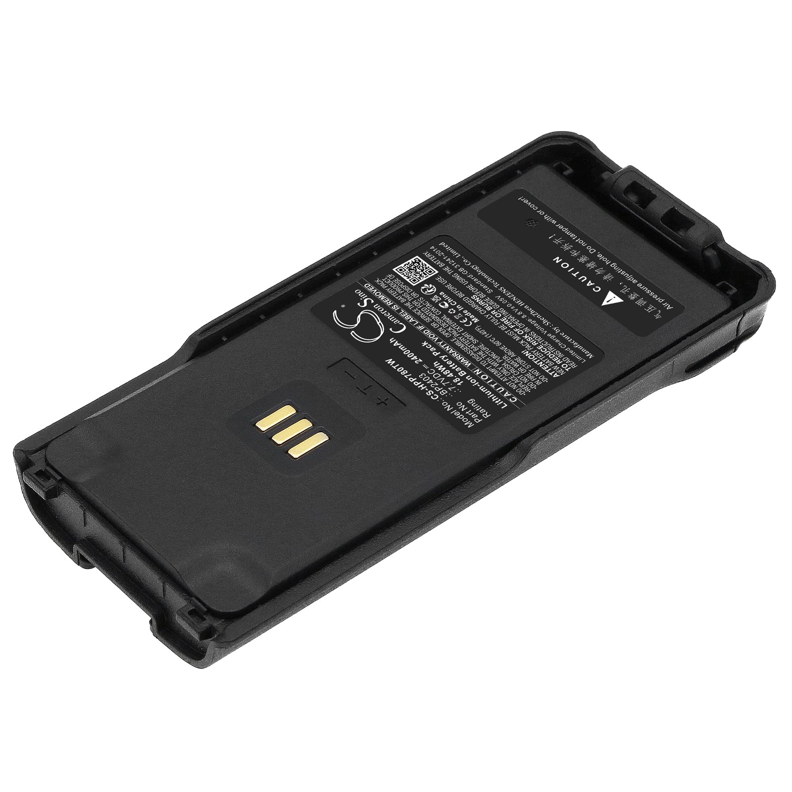 Li-ion, Two-Way Radio Battery fits Hytera Hp700, Hp705, 7.7V, 2400mAh Two-Way Radio Cameron Sino Technology Limited