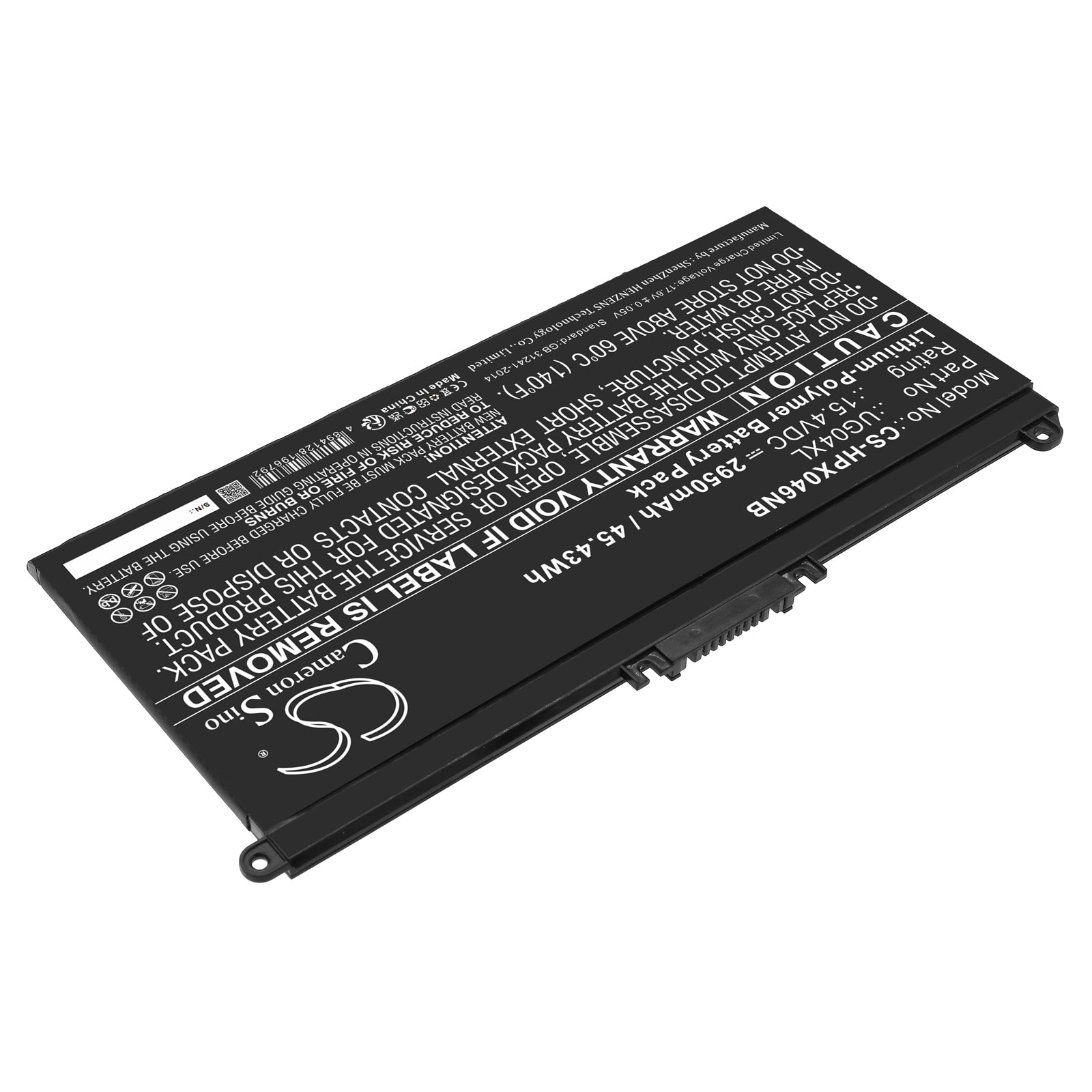 Li-Polymer, Notebook, Laptop Battery fits Hp, 15.4V, 2950mAh Notebook, Laptop Cameron Sino Technology Limited
