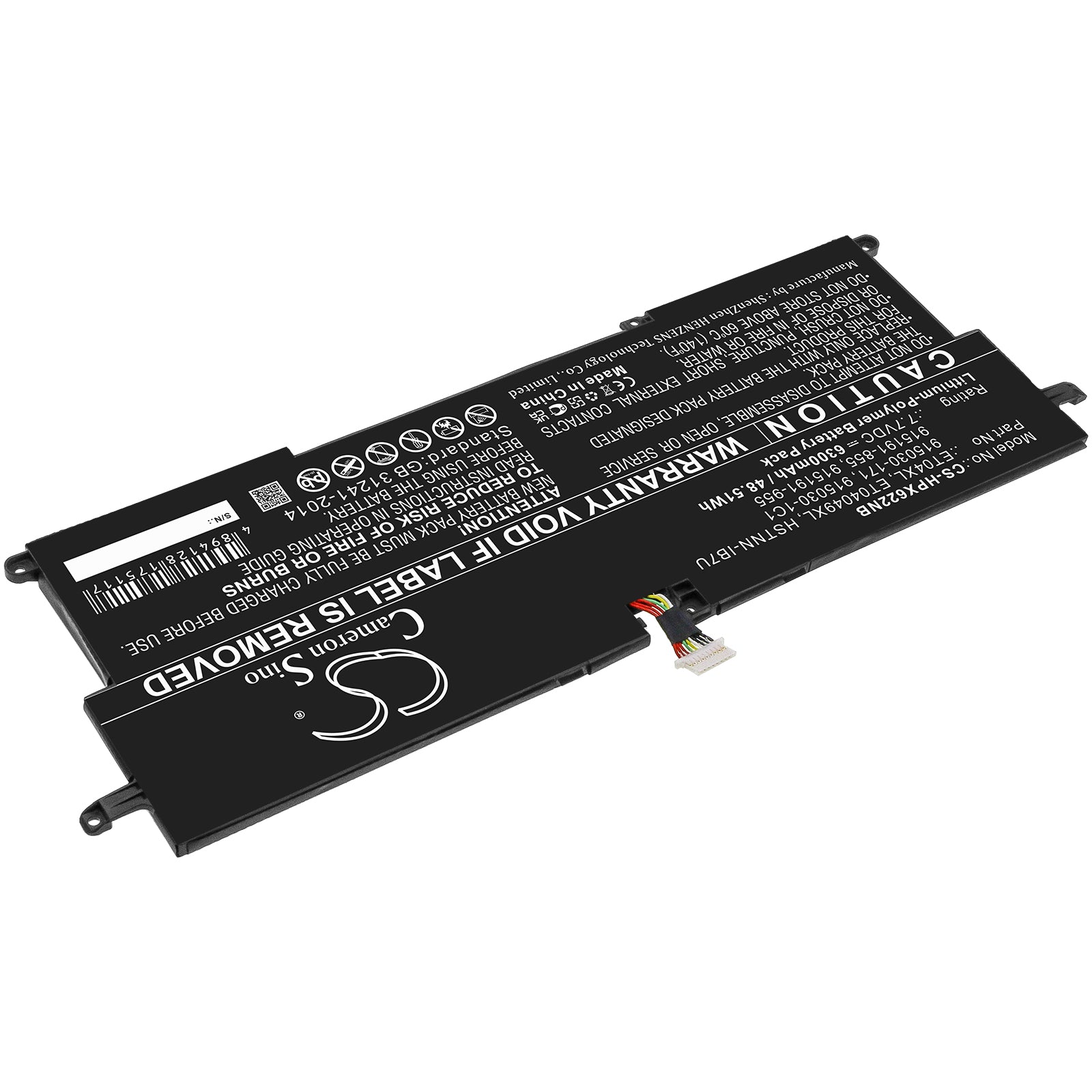 Li-Polymer, Notebook, Laptop Battery fits Hp E Litebook X360 1020 G2-1em62e, Elitebook X360 1020 G2(1ep69ea, 7.7V, 6300mAh Notebook, Laptop Cameron Sino Technology Limited