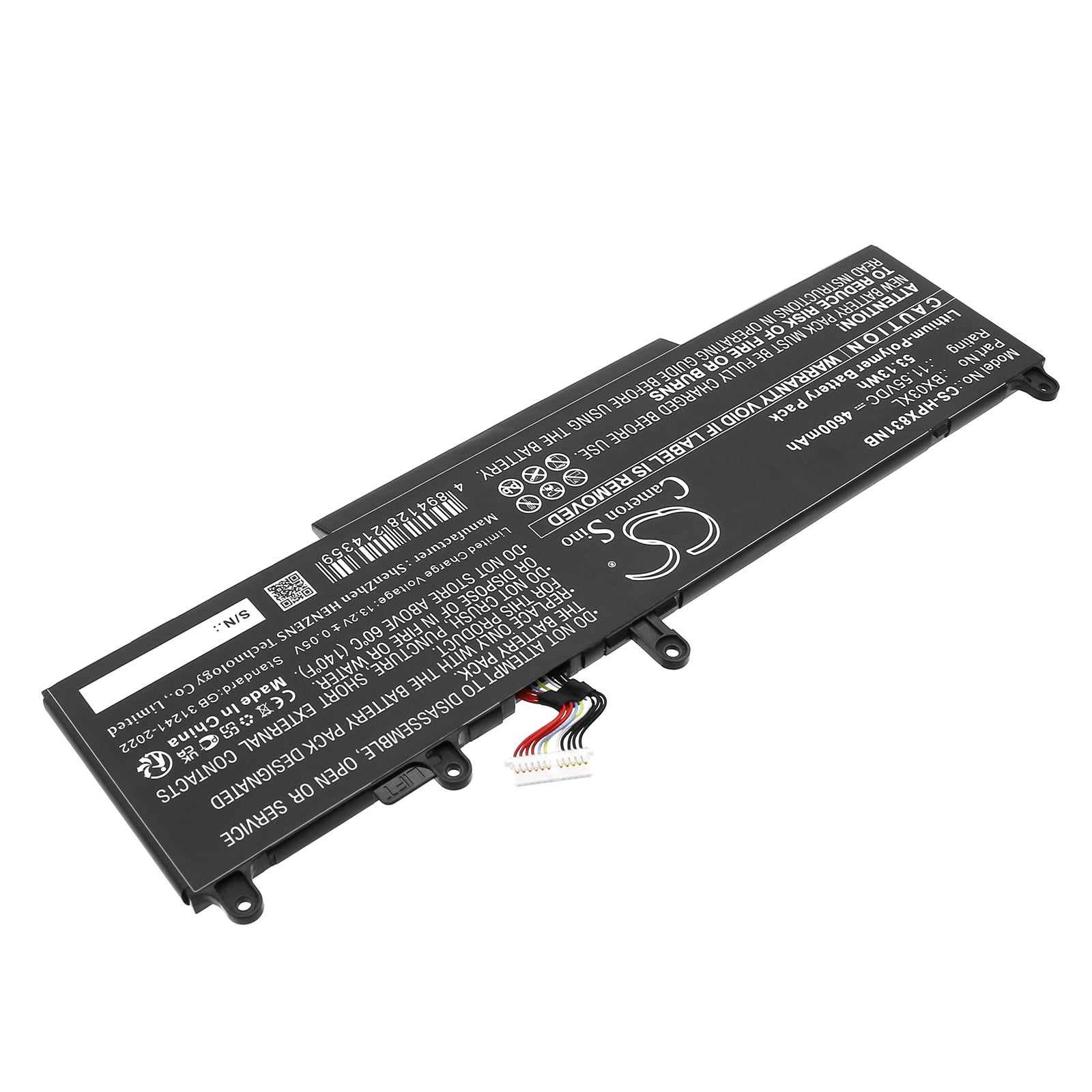 11.55V, Li-Polymer, 4600mAh, Battery fits HP Elite X360 830 G11 2 In 1, Elite X360 830 G11 2 In 1 8L3M9AV, 53.13Wh Notebook, Laptop Cameron Sino Technology Limited