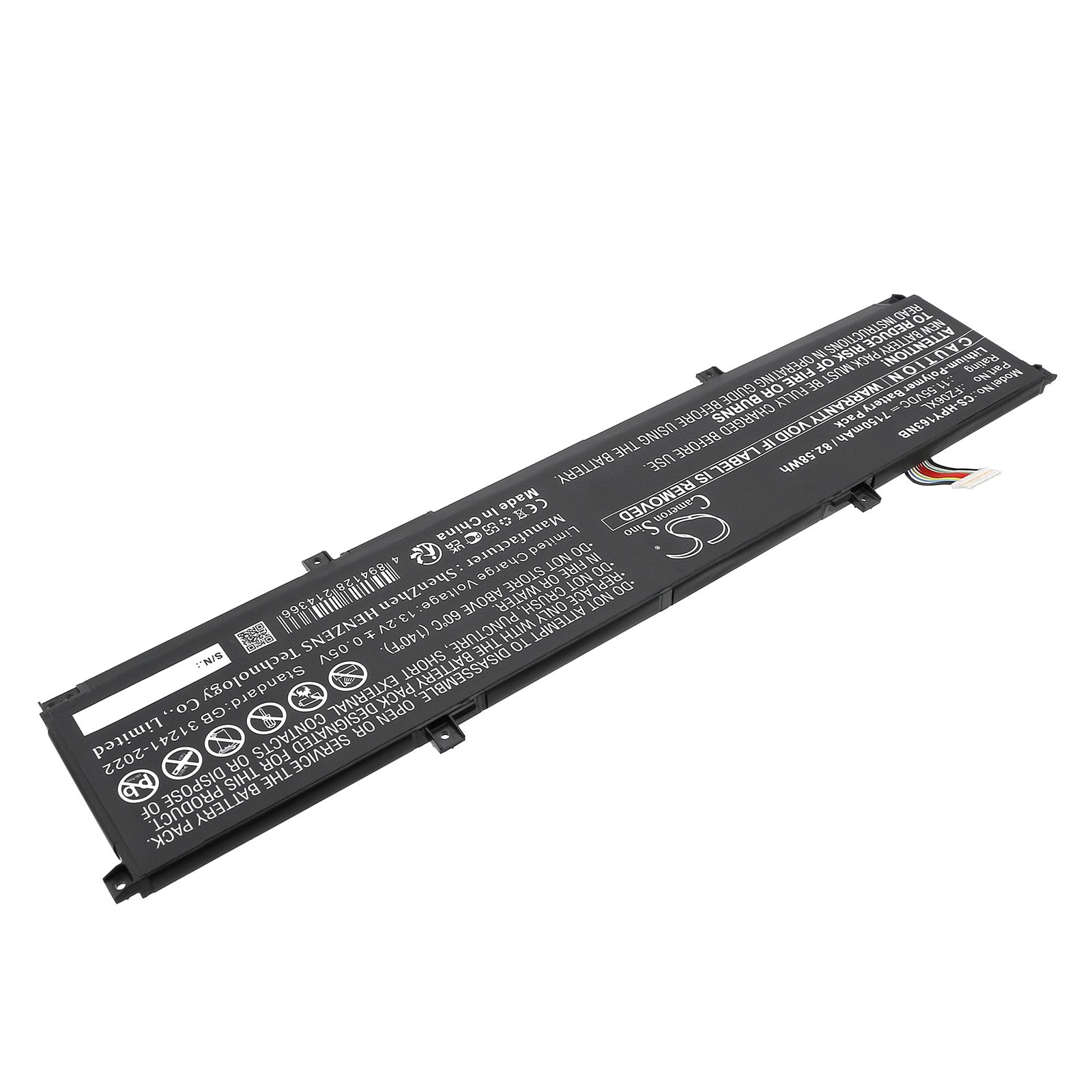 11.55V, Li-Polymer, 7150mAh, Battery fits HP 16-f0035nr, 16t-f000, 82.58Wh Notebook, Laptop Cameron Sino Technology Limited