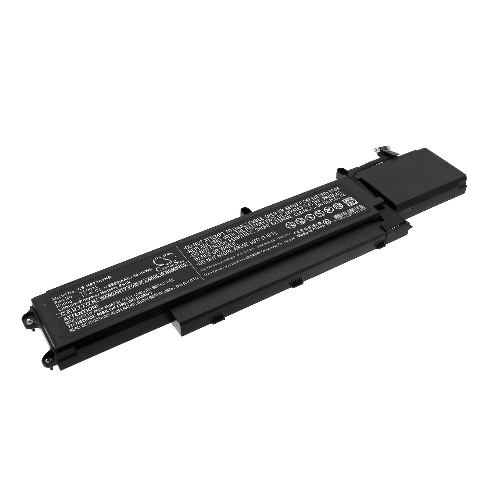 Li-Polymer, Notebook, Laptop Battery fits Hp Zbook Fury 16 G9, Zbook Fury 16 G9 609m3av, 15.4V, 5900mAh Notebook, Laptop Cameron Sino Technology Limited