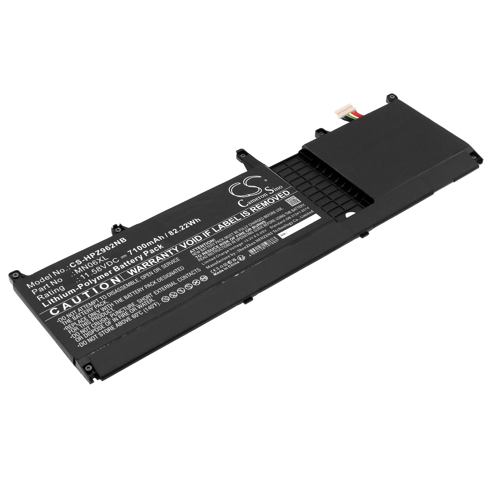 Li-Polymer, Notebook, Laptop Battery fits Hp Zbook Studio G9, Zbook Studio G9 62u27ea, 11.58V, 7100mAh Notebook, Laptop Cameron Sino Technology Limited