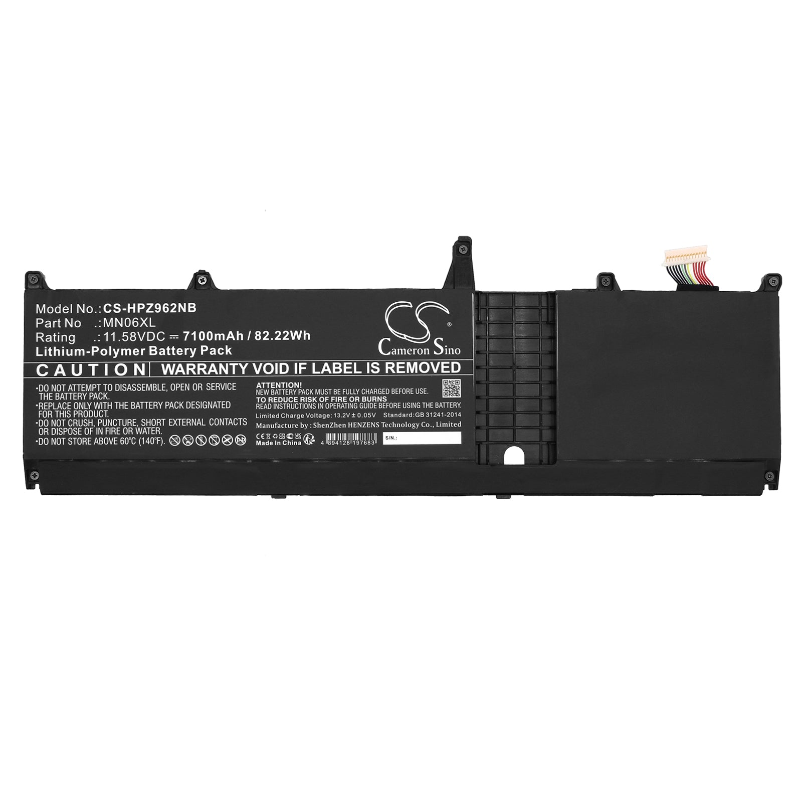 Li-Polymer, Notebook, Laptop Battery fits Hp Zbook Studio G9, Zbook Studio G9 62u27ea, 11.58V, 7100mAh Notebook, Laptop Cameron Sino Technology Limited