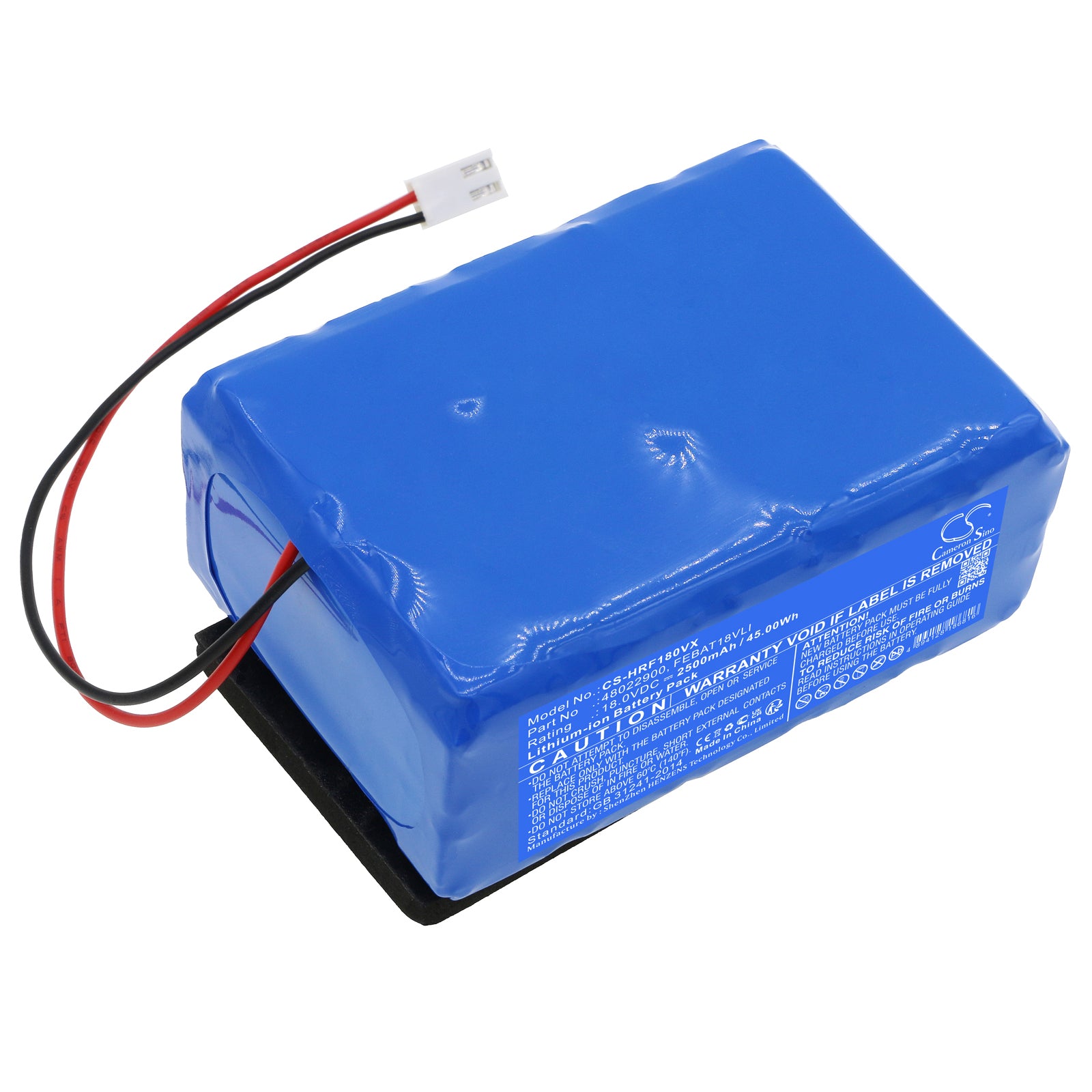 Li-ion, Vacuum Battery fits Hoover Fe18ali, Fe18ali 011, 18.0V, 2500mAh Vacuum Cameron Sino Technology Limited
