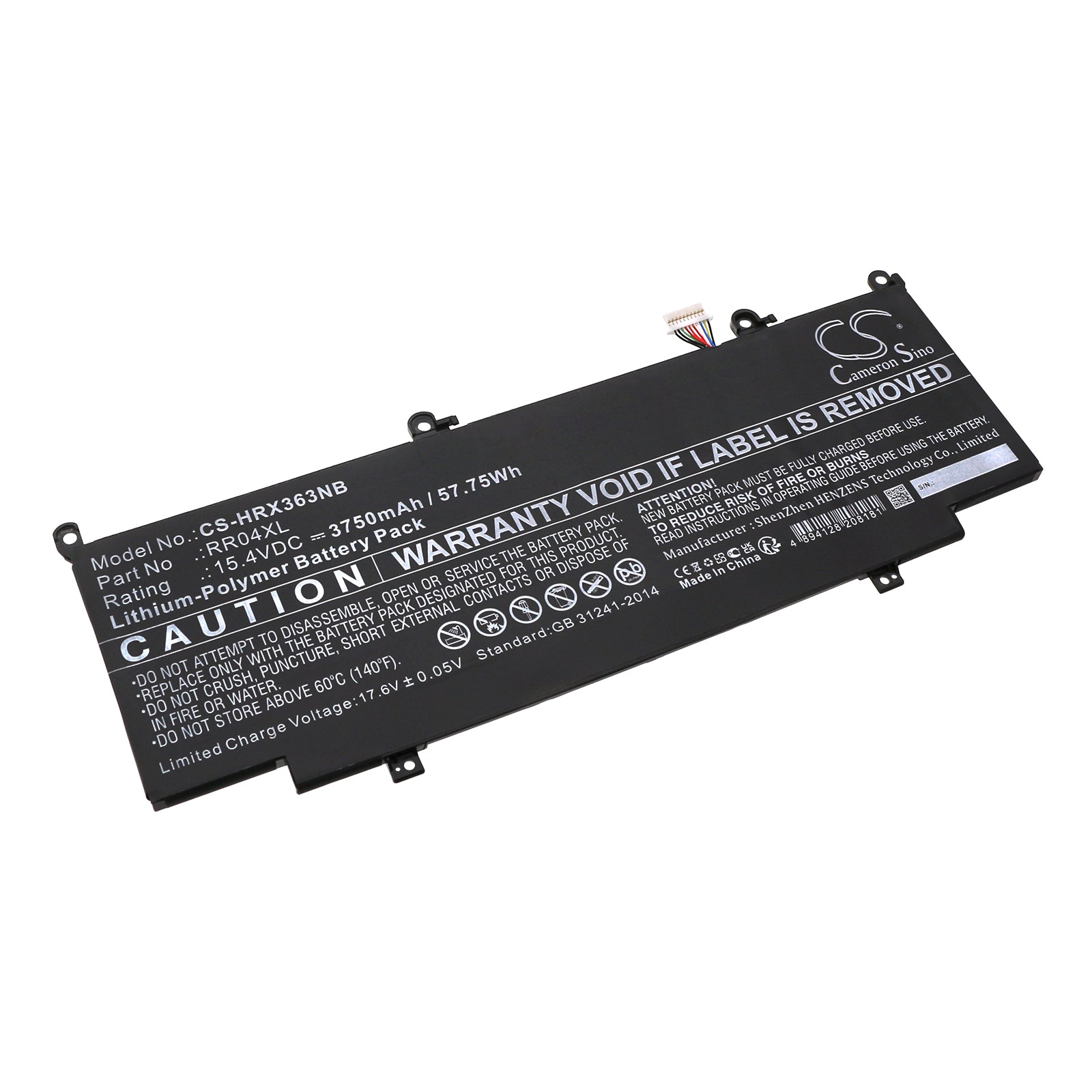 Li-Polymer, Notebook, Laptop Battery fits Hp Spectre X360 13-4107no, Spectre X360 13-4120nl, 15.4V, 3750mAh Notebook, Laptop Cameron Sino Technology Limited