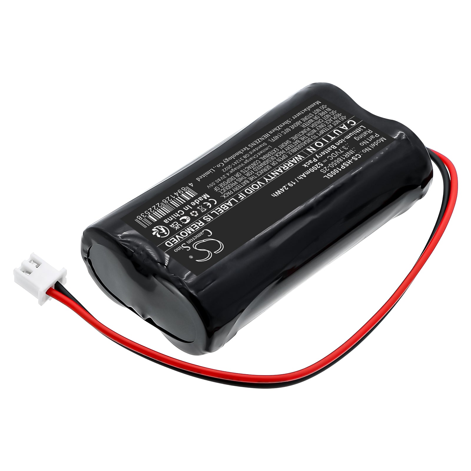 3.7V, Li-ion, 5200mAh, Battery fits HP WS10 Pro Speaker, 19.24Wh Speaker Cameron Sino Technology Limited