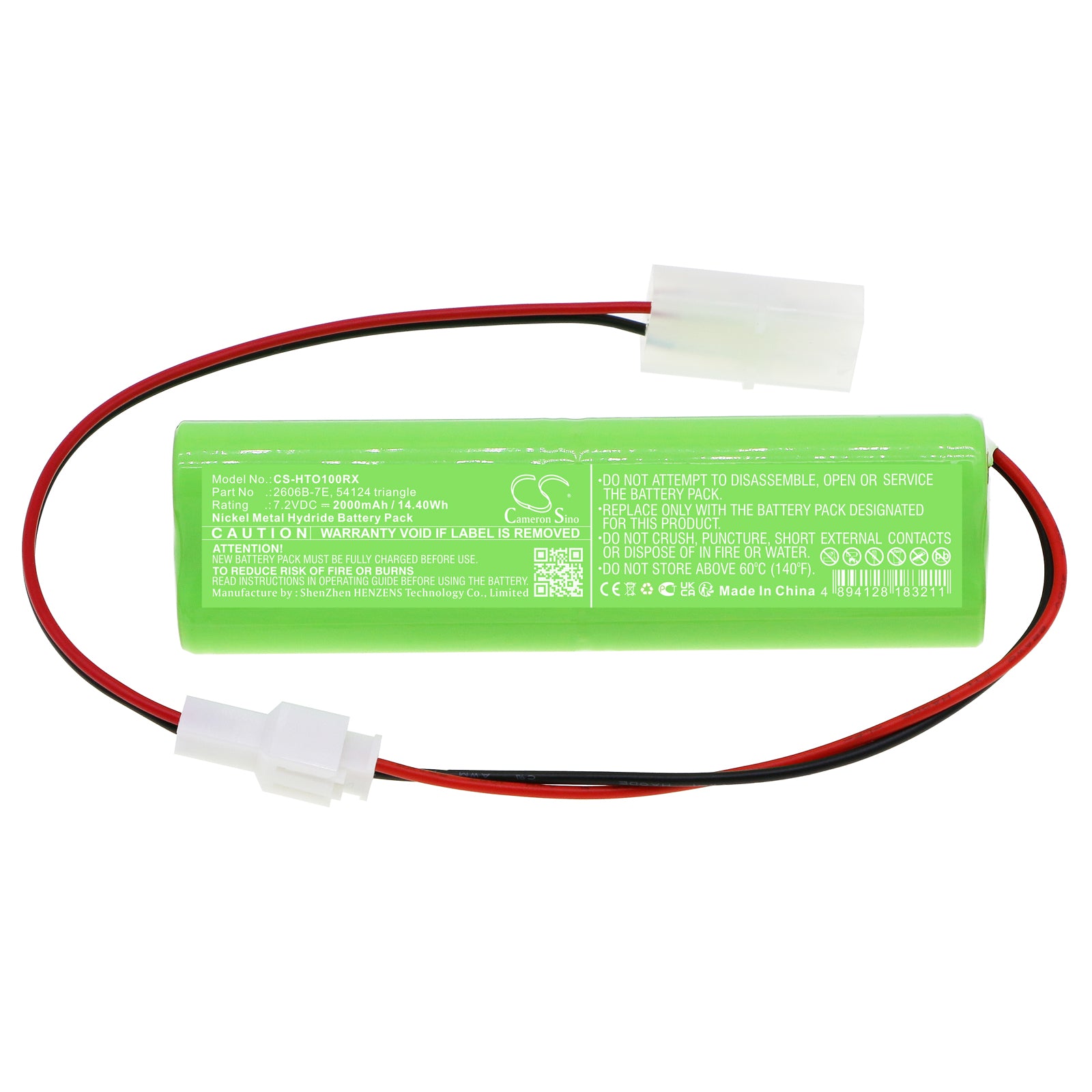 Ni-MH, Remote Controller Battery fits Hitec Optic Pro, Optic Sport, 7.2V, 2000mAh Remote Controller Cameron Sino Technology Limited