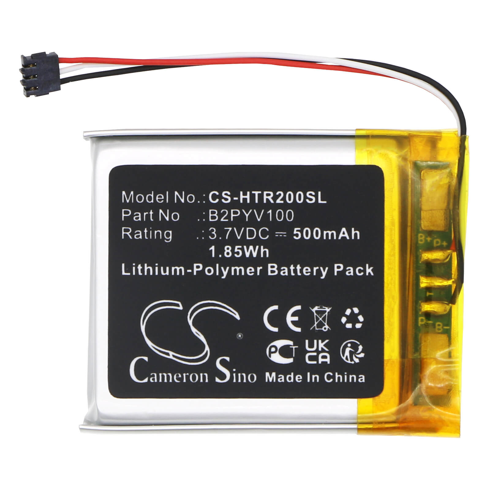 Li-Polymer Battery fits Htc, Vive Tracker, Htc 3.85V, 500mAh VR Cameron Sino Technology Limited