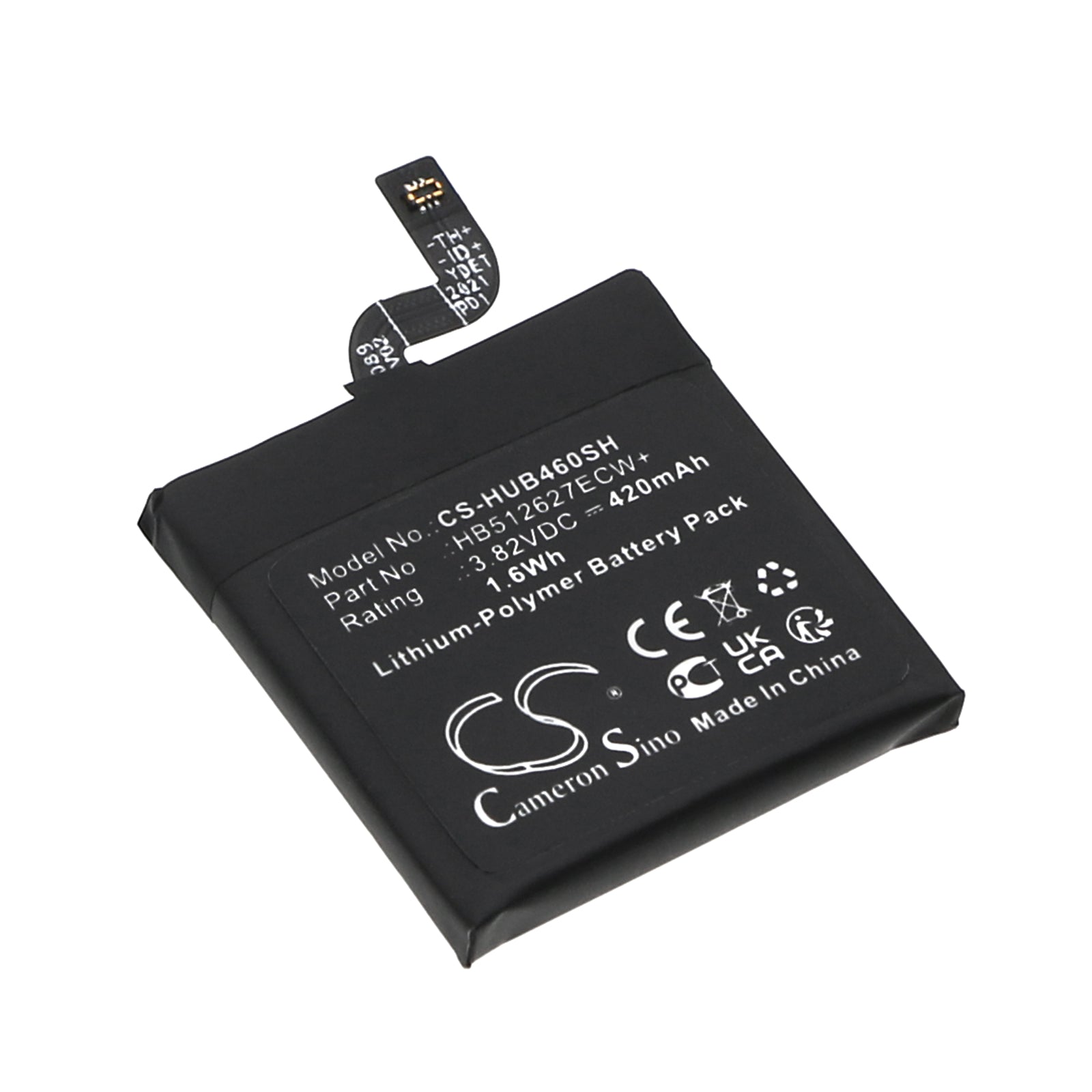 Li-Polymer, Smartwatch Battery fits Huawei Ftn-b19, Watch Gt 46mm, 3.82V, 420mAh Smartwatch Cameron Sino Technology Limited