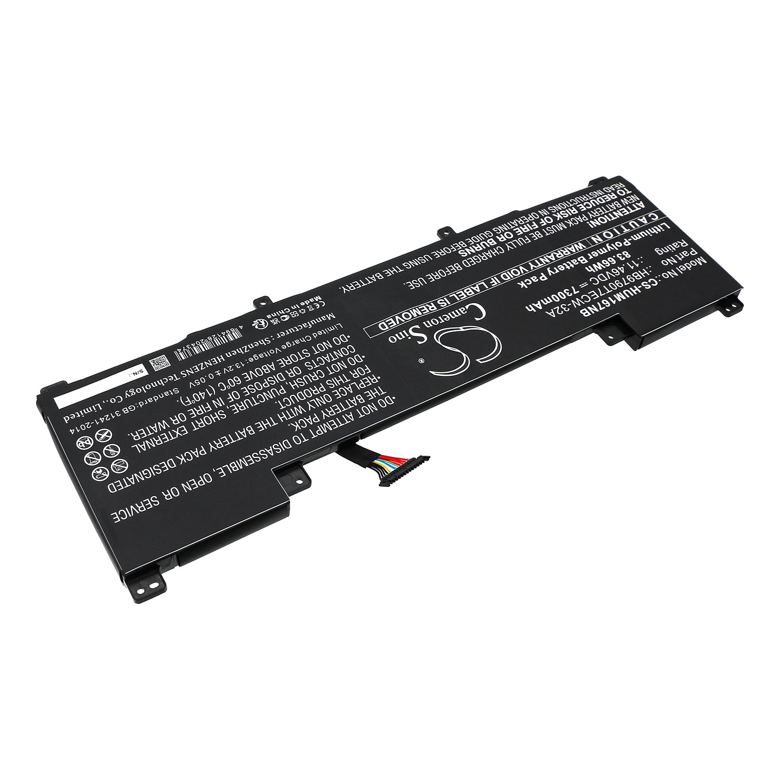 Li-Polymer, Notebook, Laptop Battery fits Huawei Matebook 16 Crem-wfd9, Matebook 16 Crem-wfg9, 11.46V, 7300mAh Notebook, Laptop Cameron Sino Technology Limited