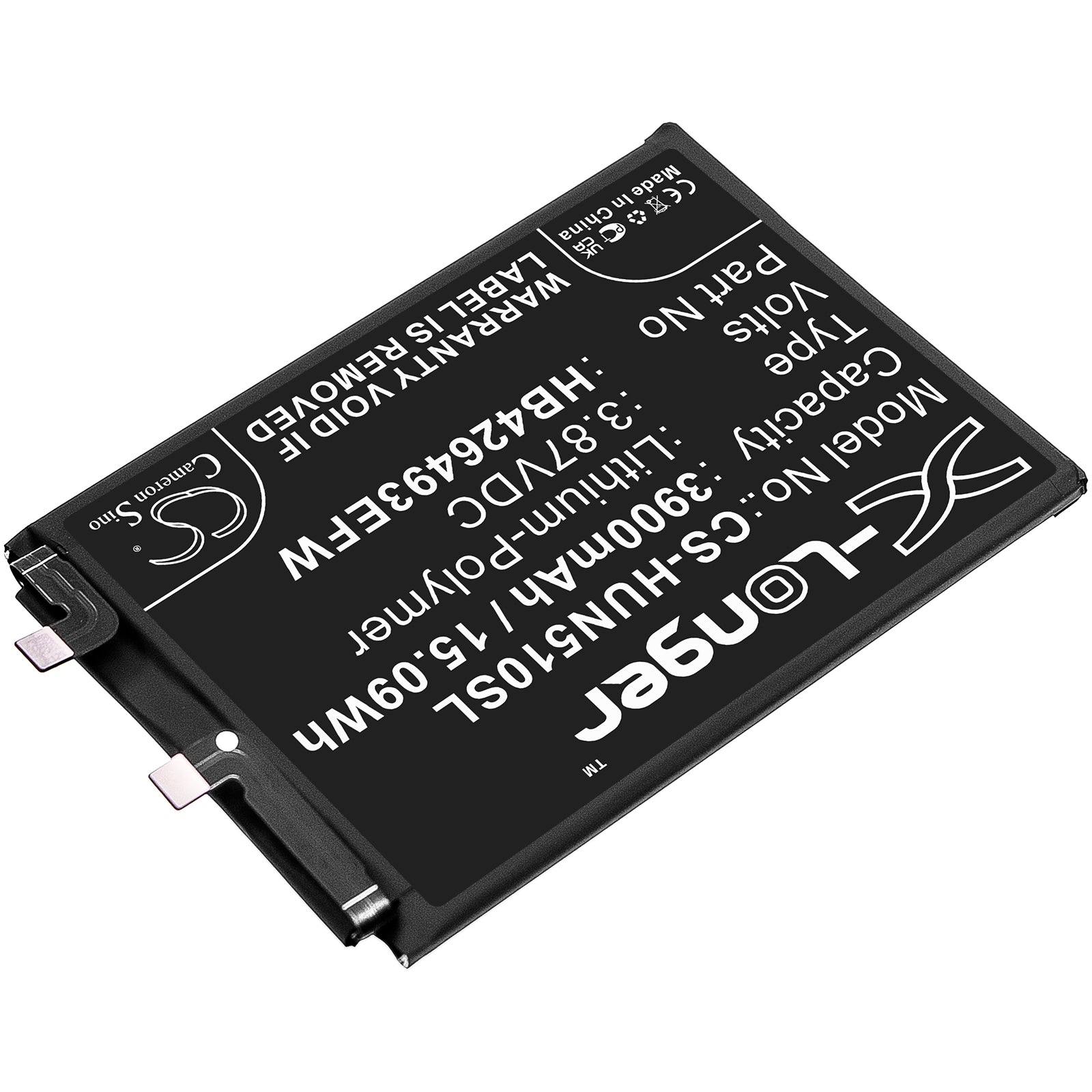 Li-Polymer, Mobile, SmartPhone Battery fits Huawei Honor 50 Se, Honor 50 Se 5g, 3.87V, 3900mAh Mobile, SmartPhone Cameron Sino Technology Limited