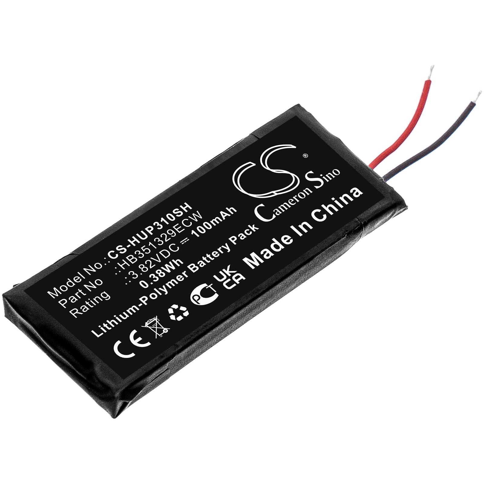 Li-Polymer, Smartwatch Battery fits Huawei Band 3 Pro, 3.82V, 100mAh Smartwatch Cameron Sino Technology Limited