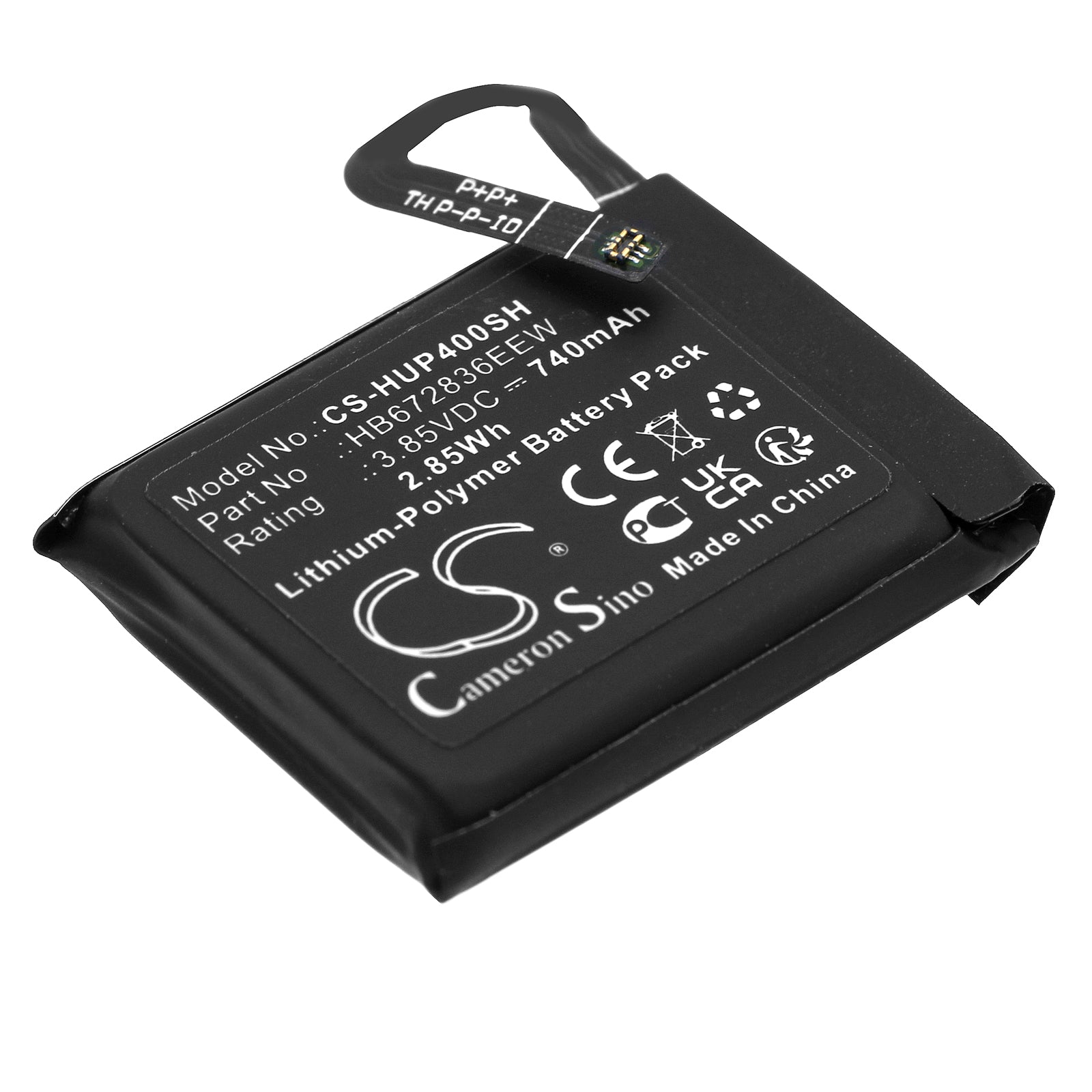 Li-Polymer, Smartwatch Battery fits Huawei Watch 4s, Watch 4x, 3.85V, 740mAh Smartwatch Cameron Sino Technology Limited