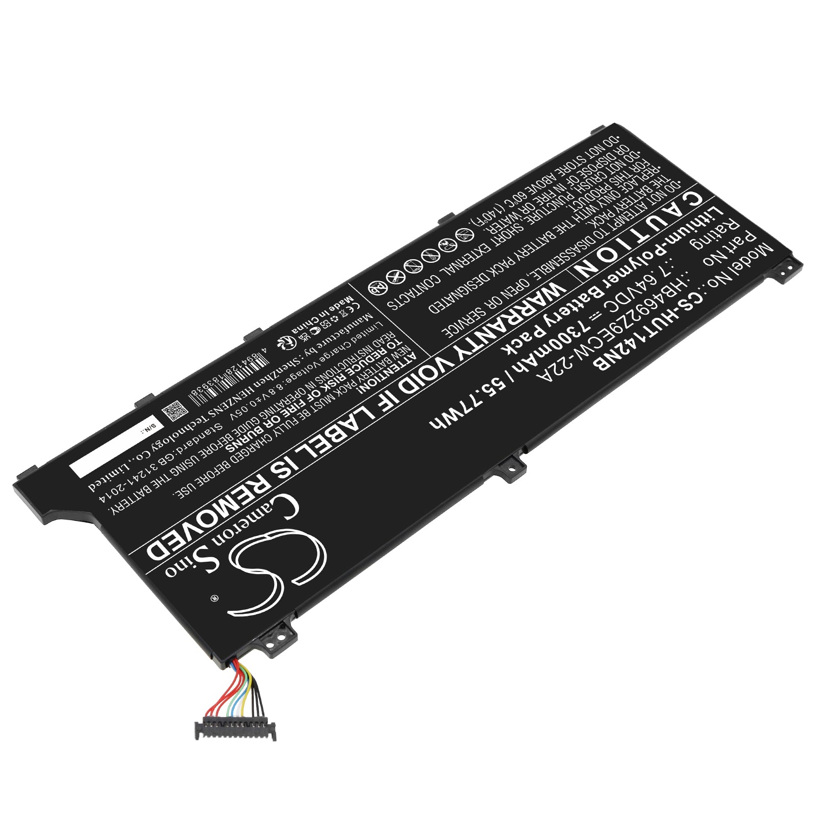 Li-Polymer, Notebook, Laptop Battery fits Huawei Magicbook 14 2020, Matebook D 15 Ryzen 5 5500u, 7.64V, 7300mAh Notebook, Laptop Cameron Sino Technology Limited