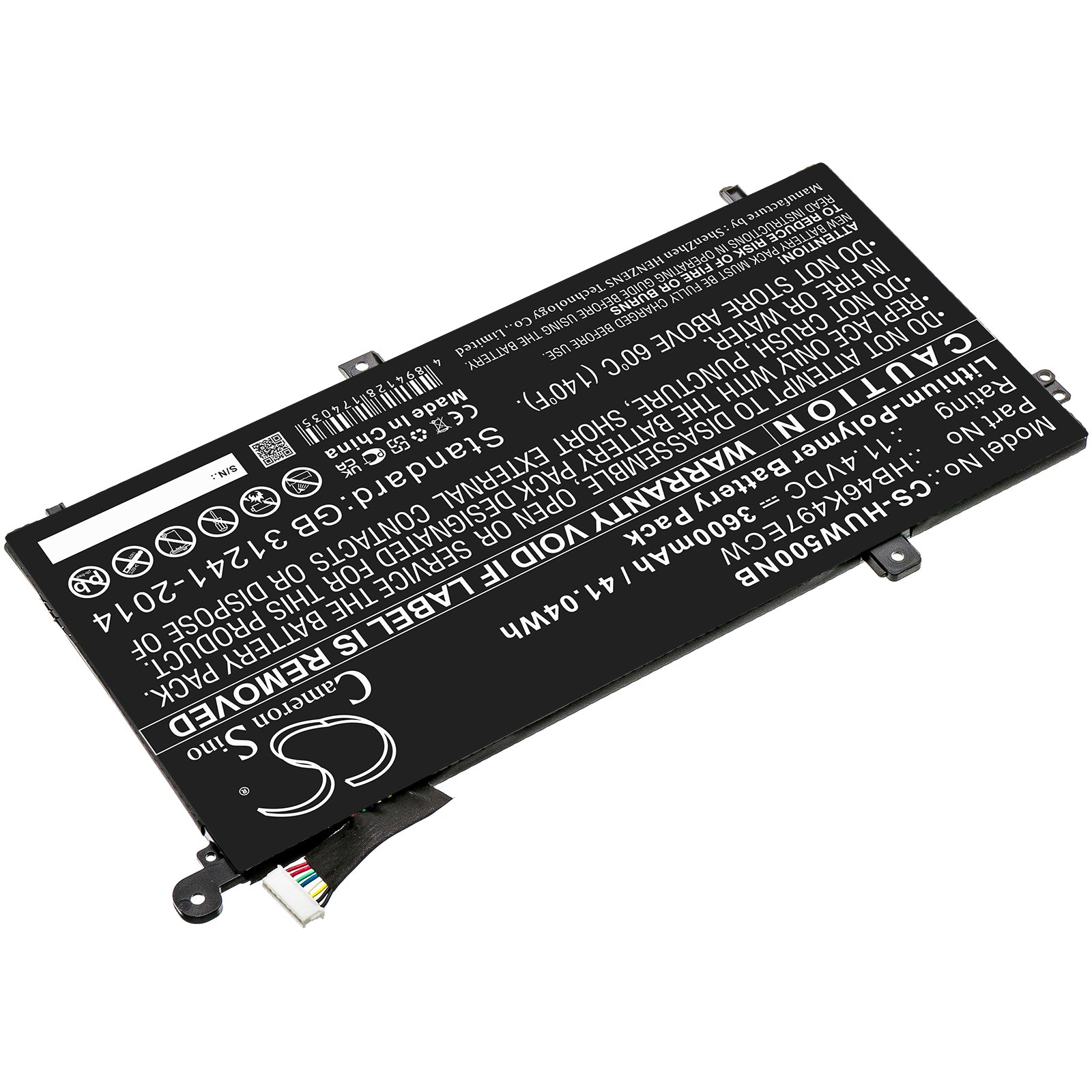 Li-Polymer, Notebook, Laptop Battery fits Huawei 53010baj, Matebook D, 11.4V, 3600mAh Notebook, Laptop Cameron Sino Technology Limited