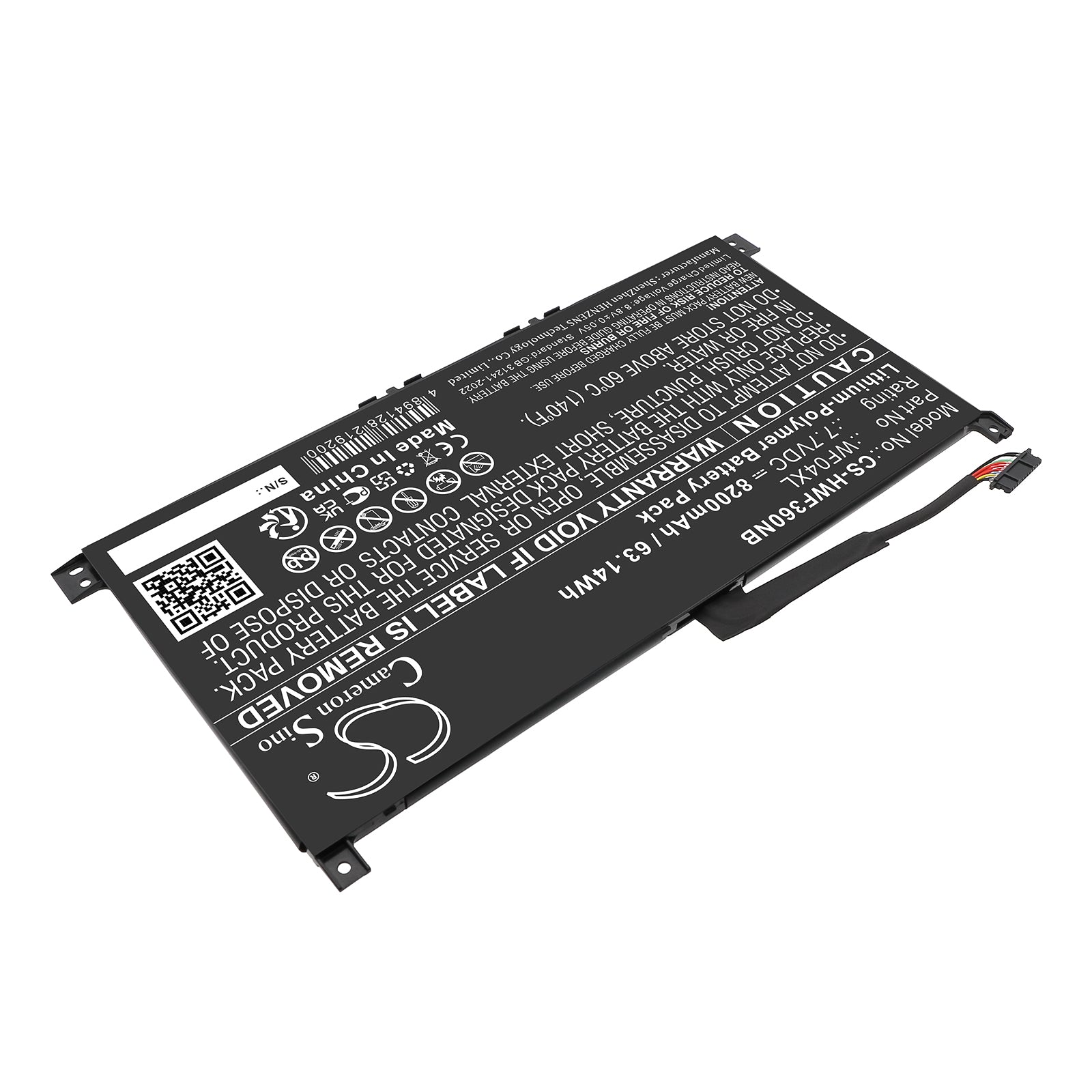 7.7V, Li-Polymer, 8200mAh, Battery fits HP ENVY X360 13-BF0000CI, ENVY X360 13-BF0000NE, 63.14Wh Notebook, Laptop Cameron Sino Technology Limited