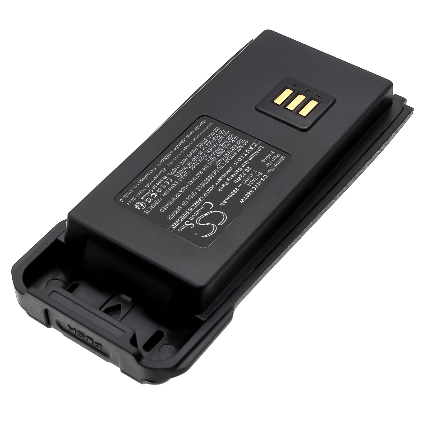 7.4V, Li-ion, 2800mAh, Battery fits Hytera TC-880GM, TC-890GM, 20.72Wh Two-Way Radio Cameron Sino Technology Limited