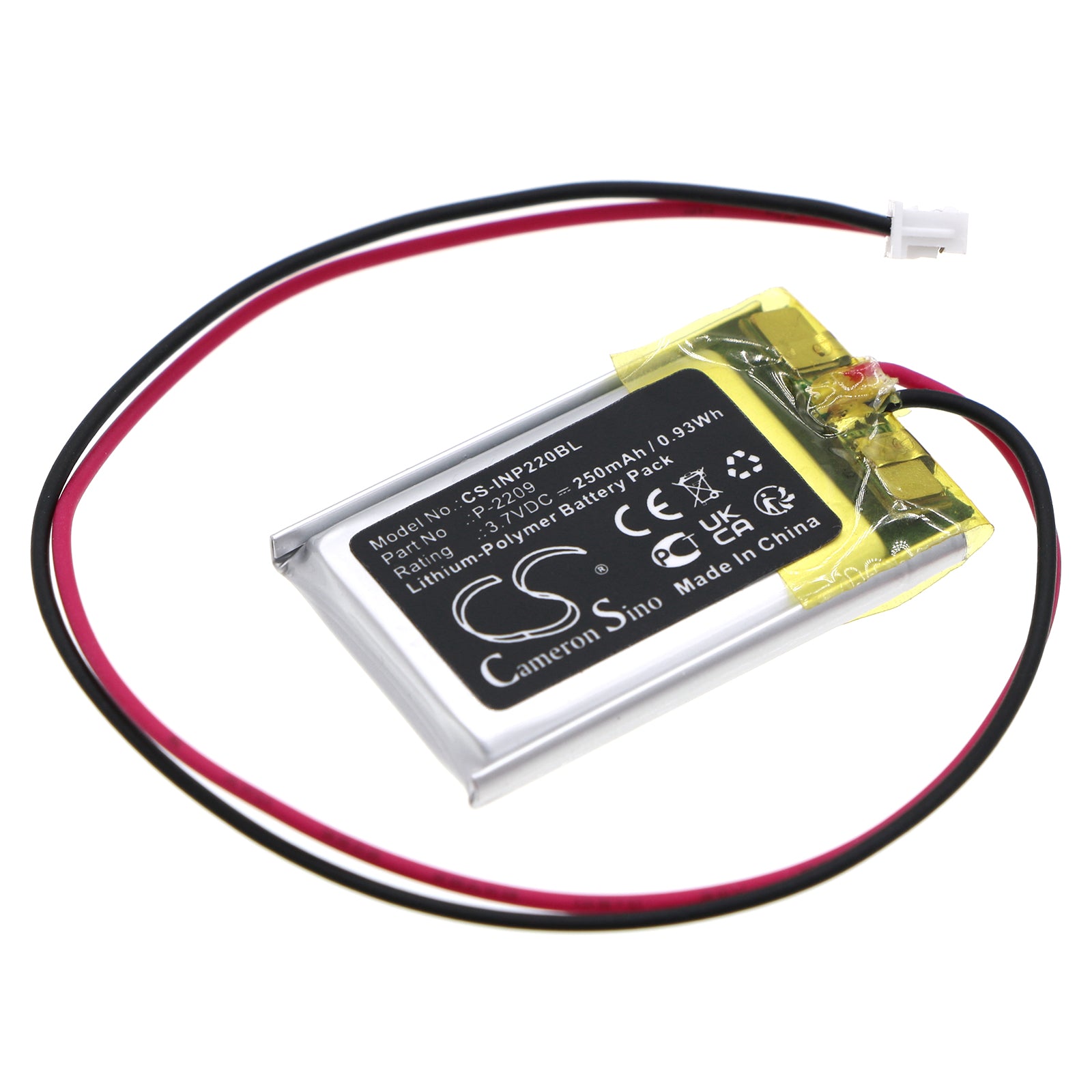 Li-Polymer, Payment Terminal Battery fits Int Raster Memory Backup, 3.7V, 250mAh Payment Terminal Cameron Sino Technology Limited