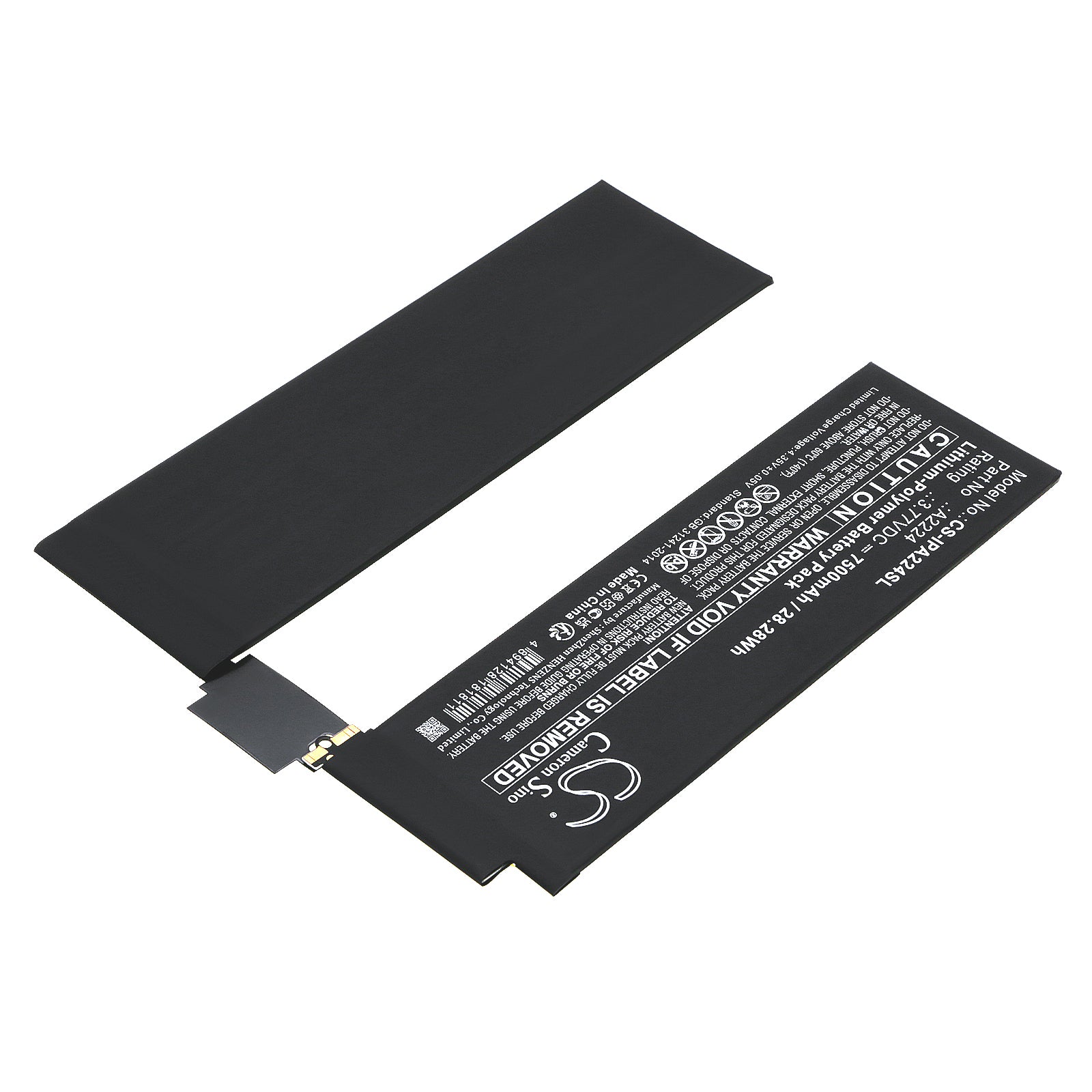 Li-Polymer, Notebook, Laptop Battery fits Apple A2068, A2228, 3.77V, 7500mAh Notebook, Laptop Cameron Sino Technology Limited