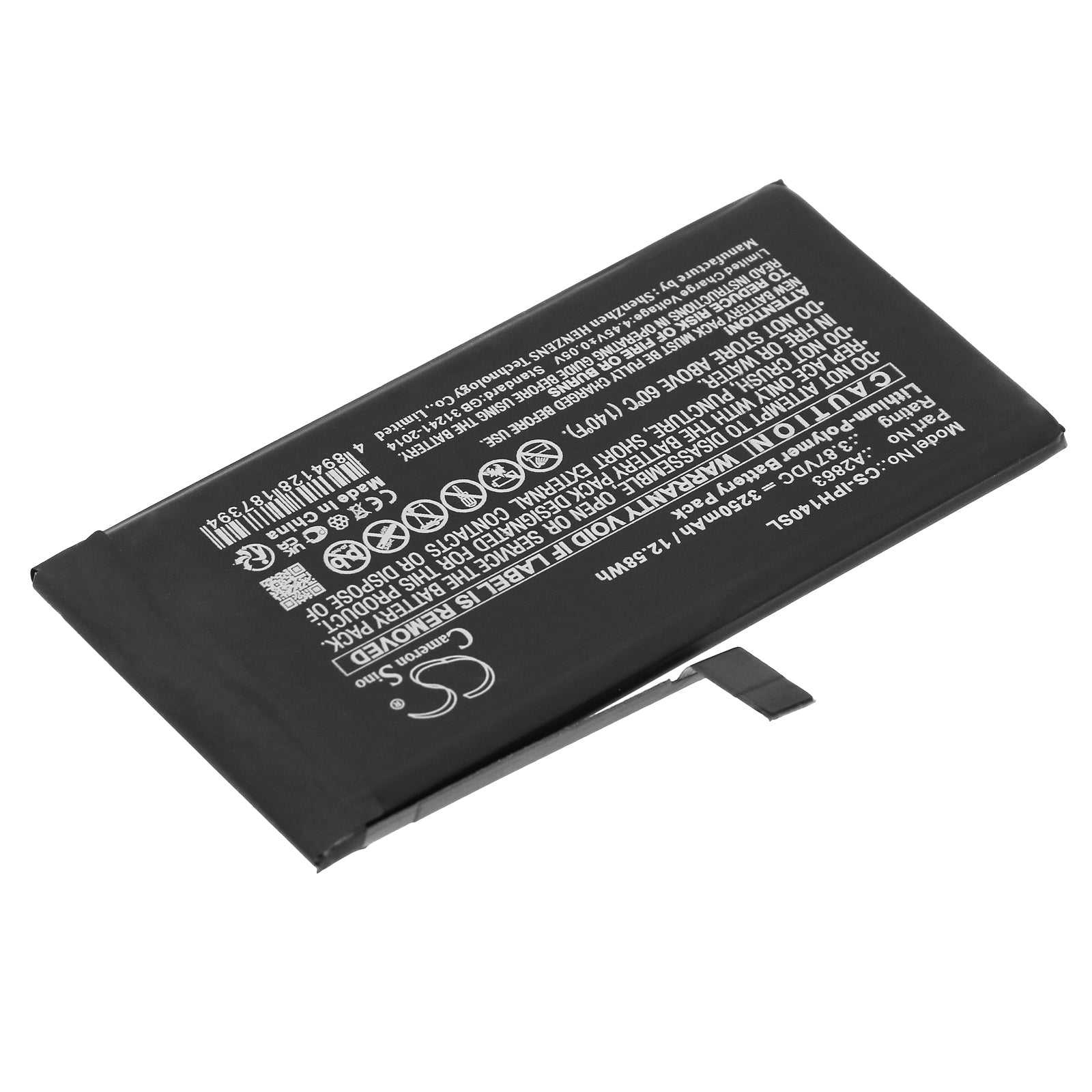 Li-Polymer, Mobile, SmartPhone Battery fits Apple Iphone 14, 3.87V, 3250mAh Mobile, SmartPhone Cameron Sino Technology Limited
