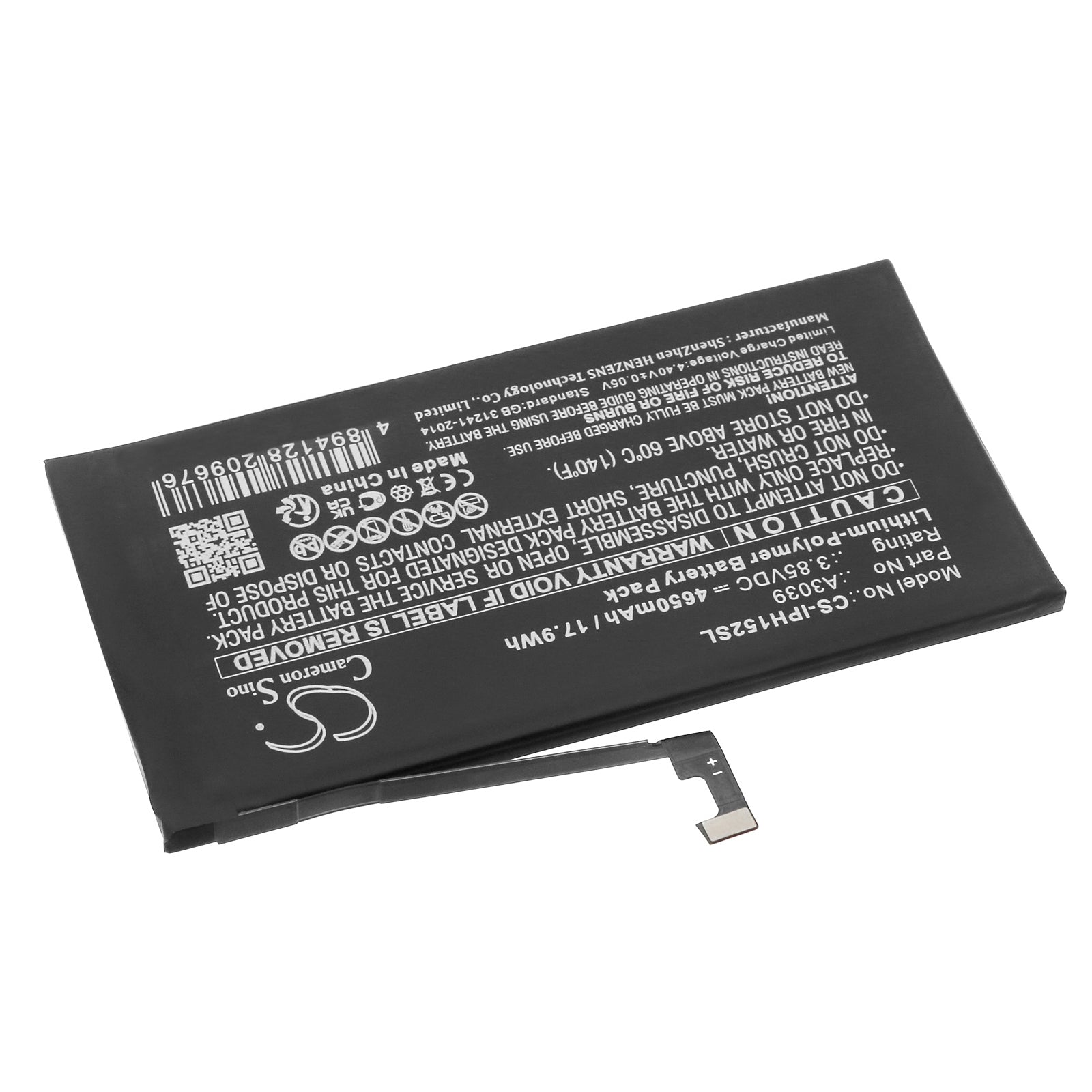 Li-Polymer, Mobile, SmartPhone Battery fits Apple Iphone 15 Plus, 3.85V, 4650mAh Mobile, SmartPhone Cameron Sino Technology Limited
