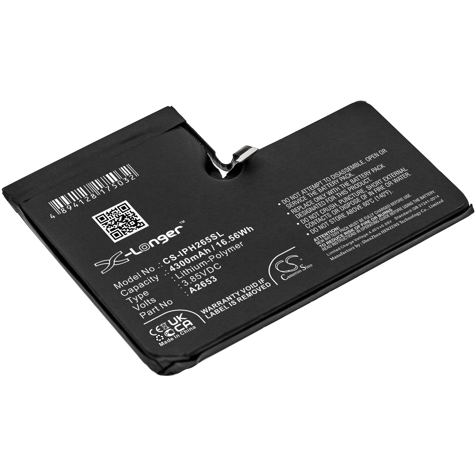 Li-Polymer, Mobile, SmartPhone Battery fits Apple A2645, Iphone 13 Pro Max, 3.85V, 4300mAh Mobile, SmartPhone Cameron Sino Technology Limited