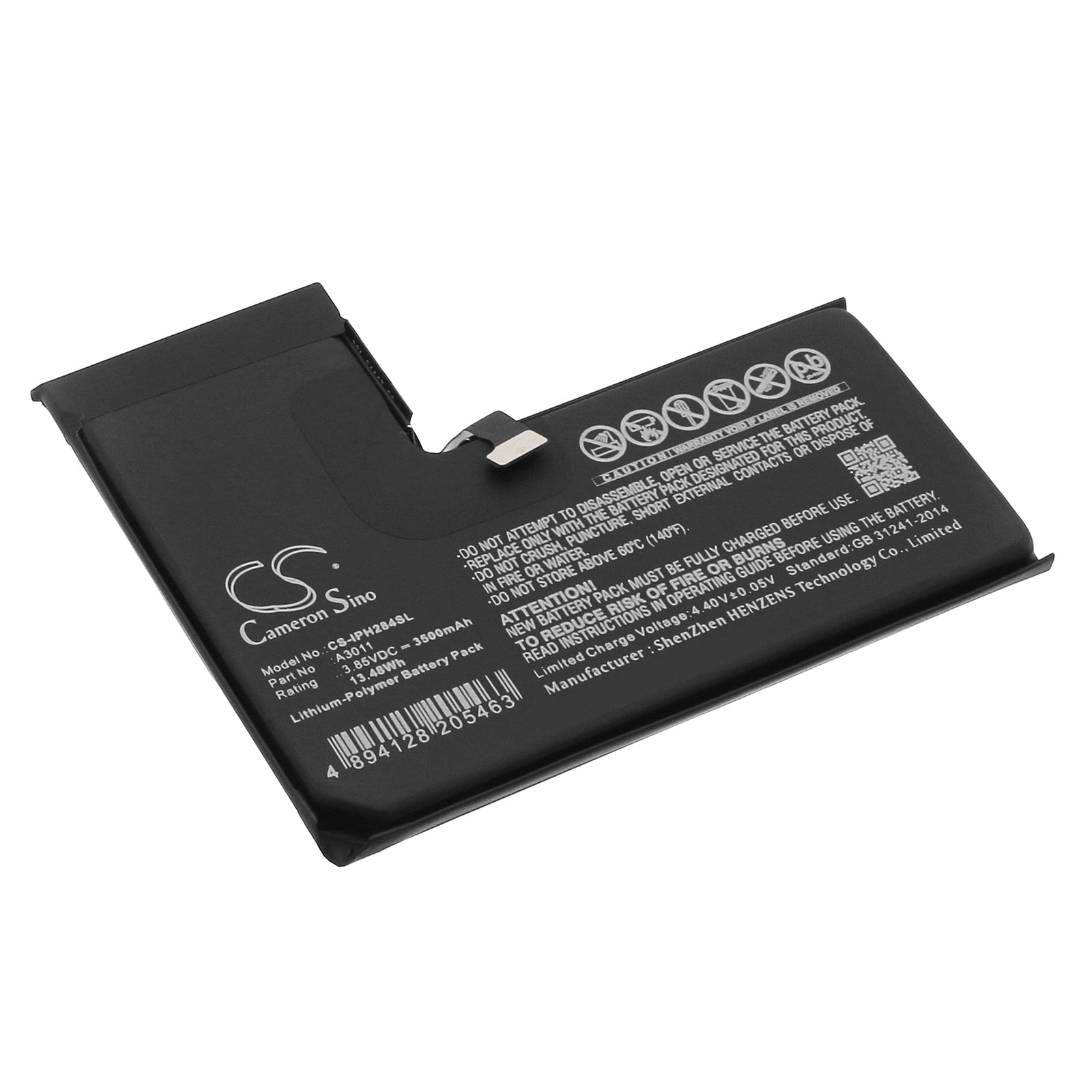 Li-Polymer, Mobile, SmartPhone Battery fits Apple A2848, A3101, 3.85V, 3500mAh Mobile, SmartPhone Cameron Sino Technology Limited