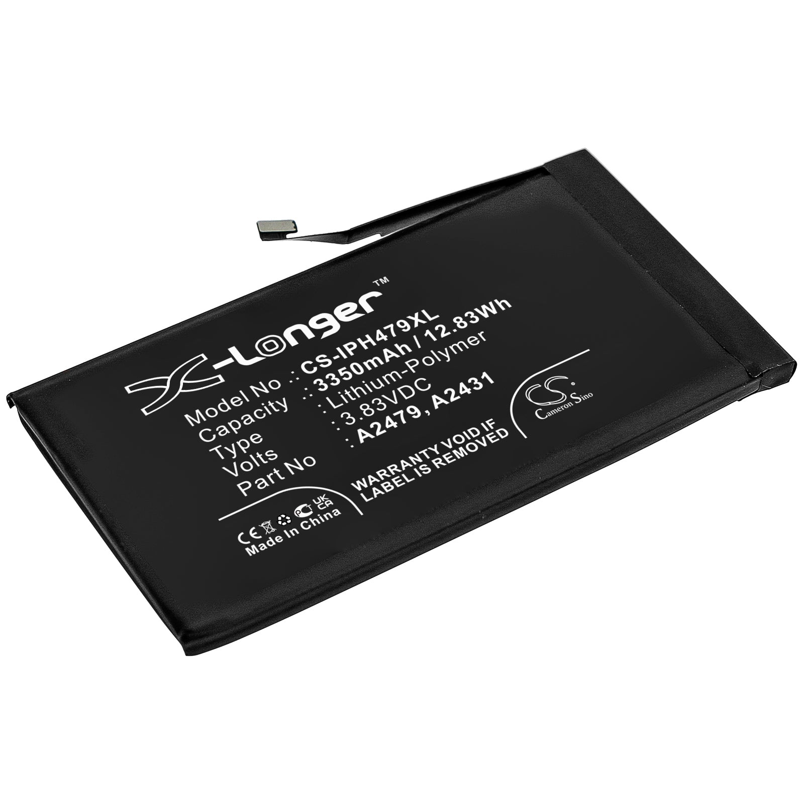 Li-Polymer, Mobile, SmartPhone Battery fits Apple Iphone 12, Iphone 12 Max, 3.83V, 3350mAh Mobile, SmartPhone Cameron Sino Technology Limited
