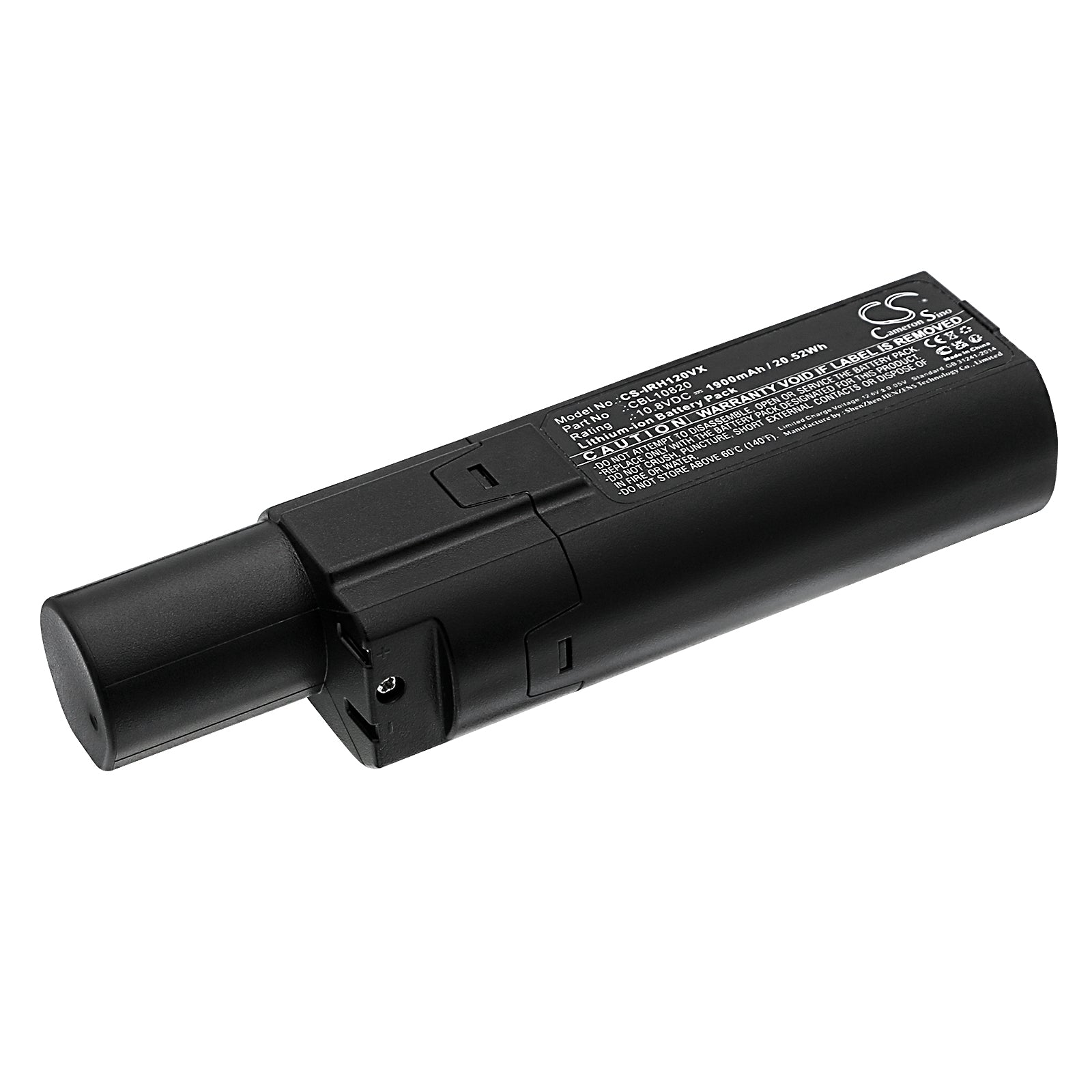 Li-ion, Vacuum Battery fits Iris Ohyama Hcd-a1m, Scd-120p, 10.8V, 1900mAh Vacuum Cameron Sino Technology Limited