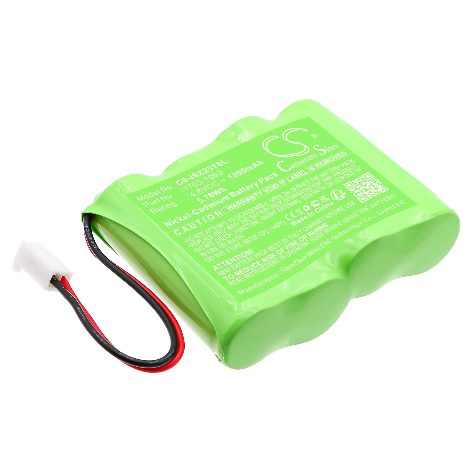 4.8V, Ni-CD, 1200mAh, Battery fits Industrial Scientific MX251, 5.76Wh Equipment, Survey, Test Cameron Sino Technology Limited