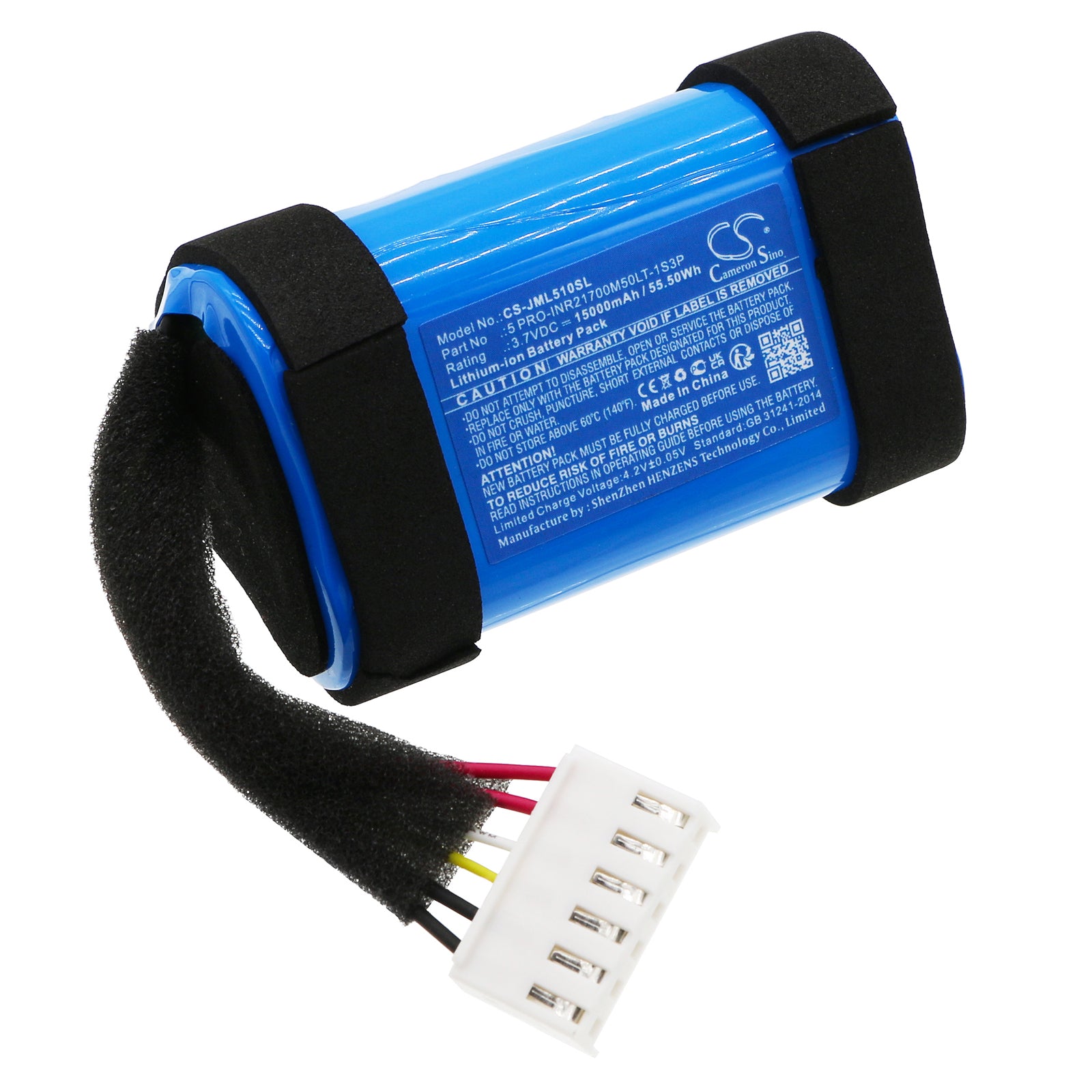 Li-ion, Speaker Battery fits Jbl Charge 5 Wifi, 3.7V, 15000mAh Speaker Cameron Sino Technology Limited