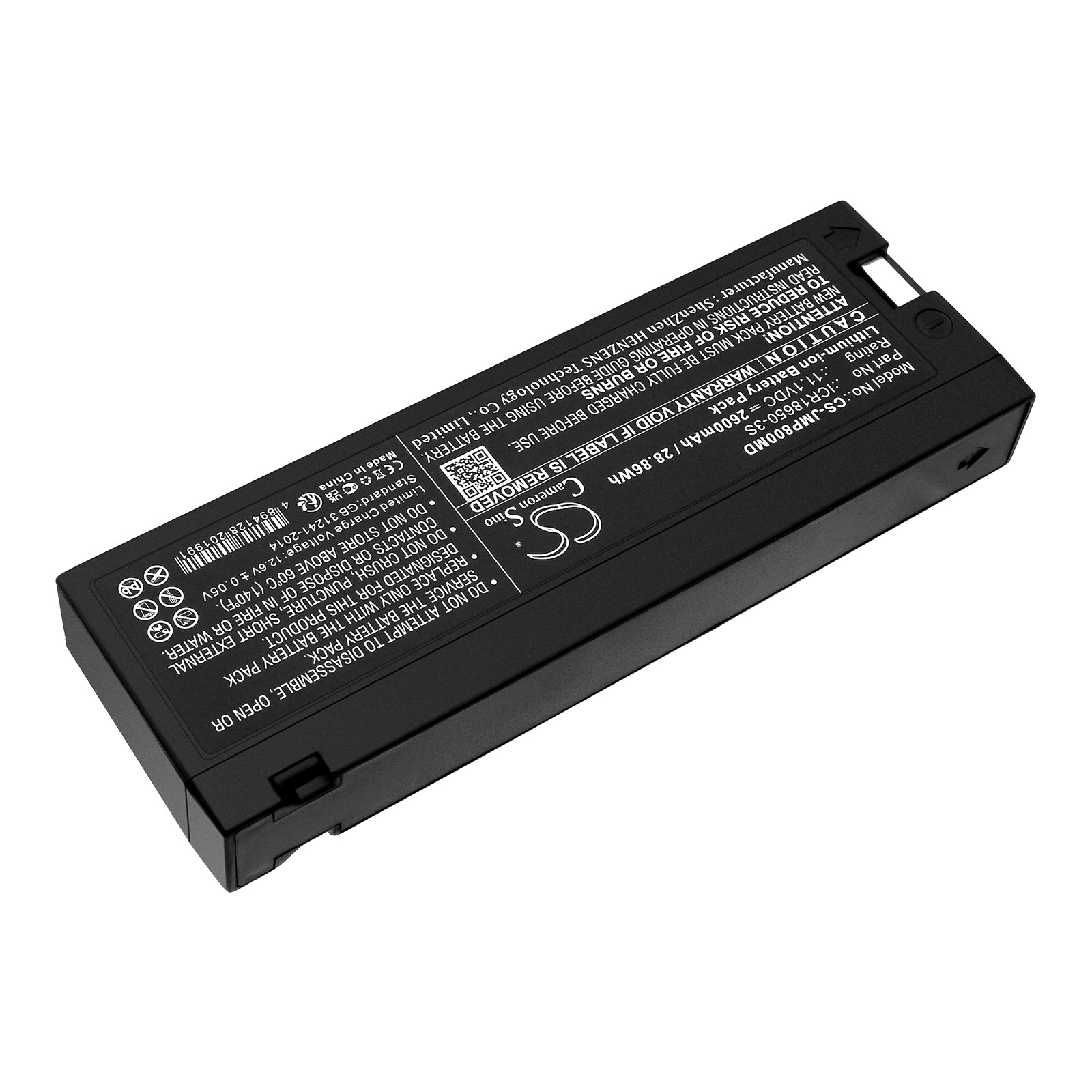 Li-ion, Medical Battery fits Jumper Jpd-800a, Jpd-800b, 11.1V, 2600mAh Medical Cameron Sino Technology Limited