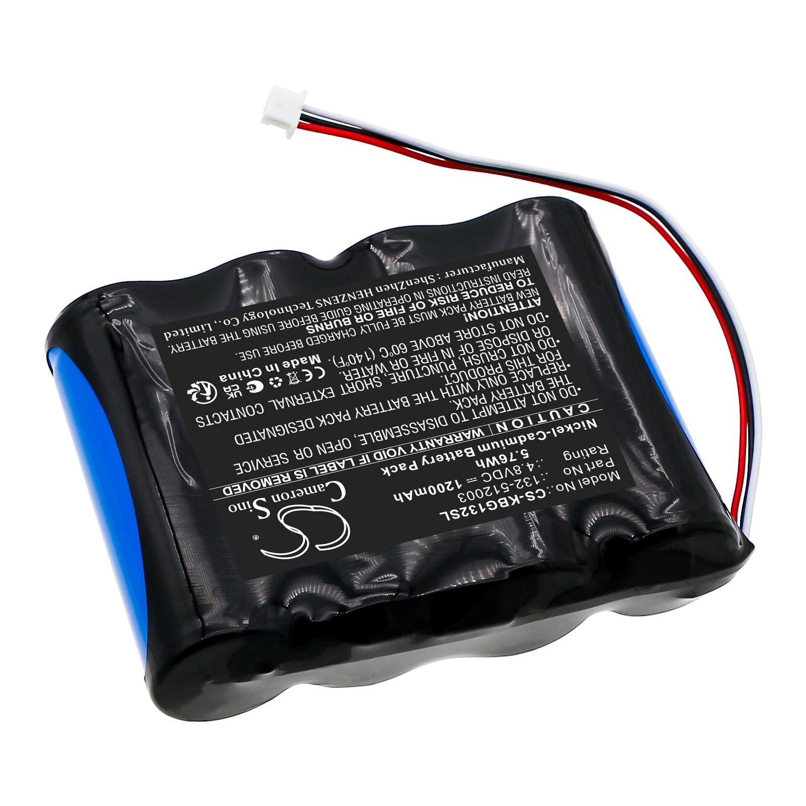 4.8V, Ni-CD, 1200mAh, Battery fits Kaba 132-512003, FDU G4, 5.76Wh Smart Home Cameron Sino Technology Limited