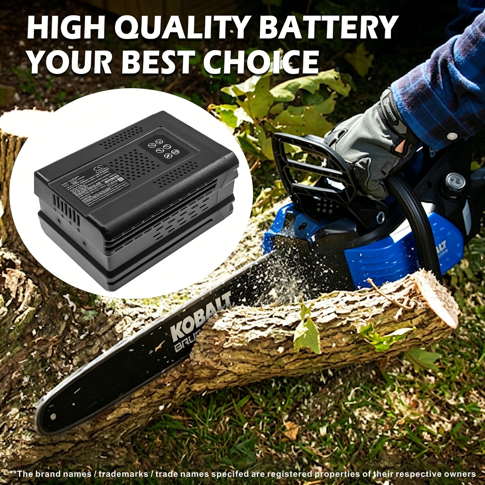 80V, Li-ion, 4000mAh, Battery fits Kobalt 80V-22-in Single Stage Electric Cordless Snow Blower, 80v Chainsaw, 320Wh Power Tools Cameron Sino Technology Limited