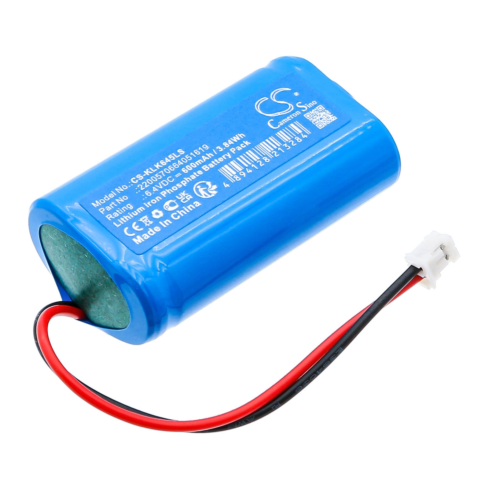 6.4V, LiFePO4, 600mAh, Battery fits KanLux 2200570664051619, 5902052509928, 3.84Wh Emergency Lighting Cameron Sino Technology Limited