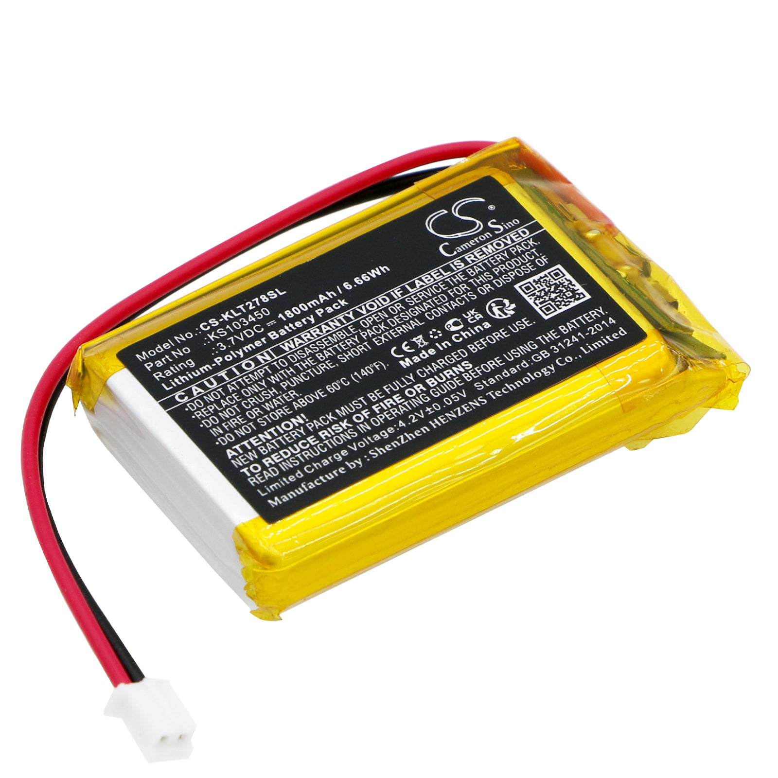 Li-Polymer, Equipment, Survey, Test Battery fits Kolsol At278, 3.7V, 1800mAh Equipment, Survey, Test Cameron Sino Technology Limited