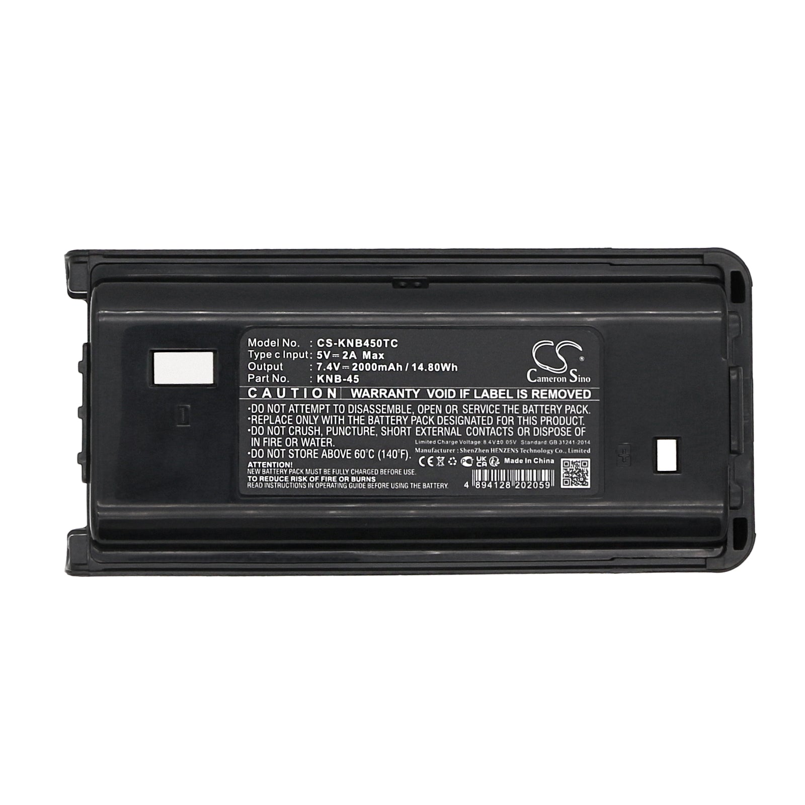 Li-ion, Two-Way Radio Battery fits Kenwood Nx240, Nx248, 7.4V, 2000mAh Two-Way Radio Cameron Sino Technology Limited
