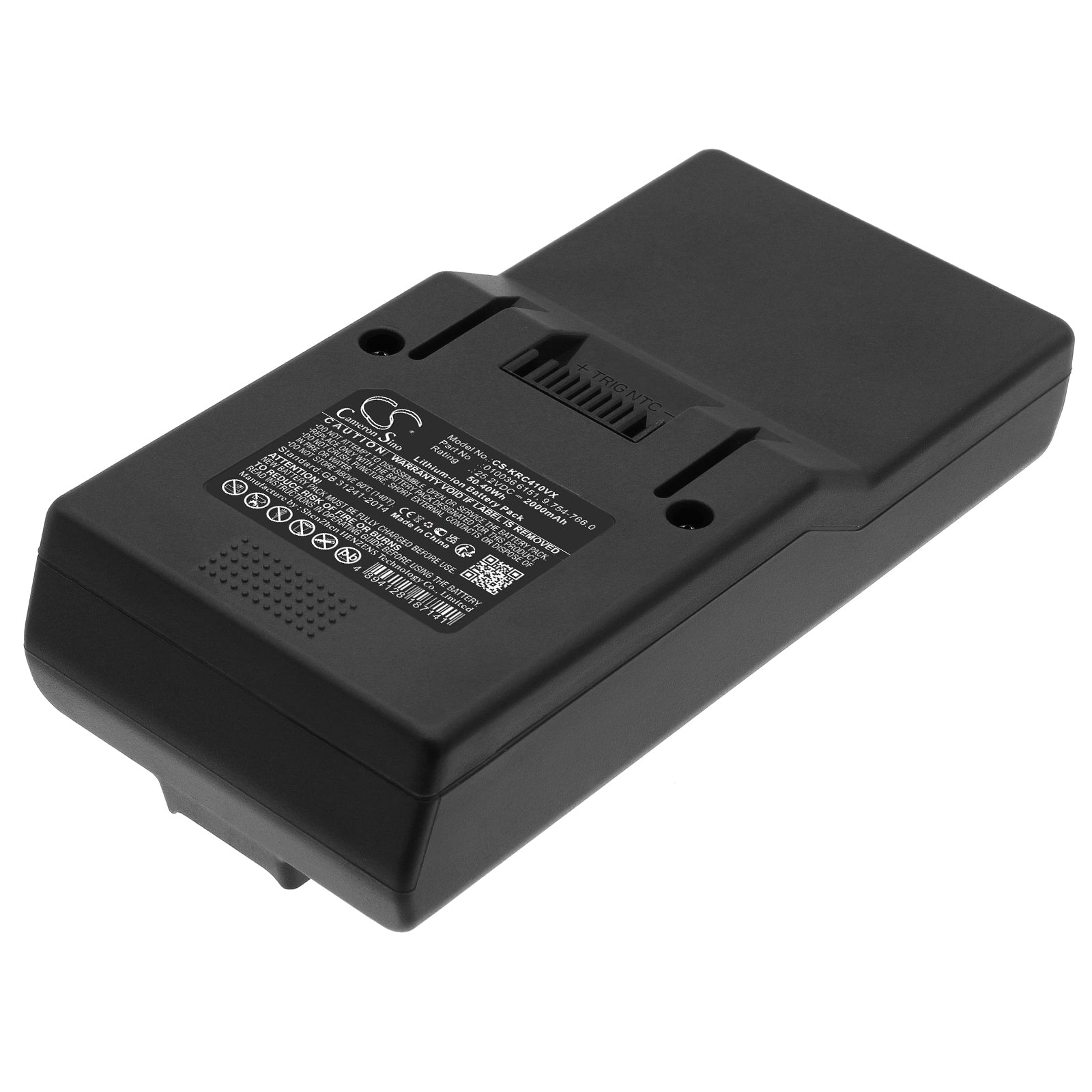 25.2V, Li-ion, 2000mAh, Battery fits Karcher VC 4 Cordless myHome, VC 4 Cordless Premium myHome, 50.4Wh Vacuum Cameron Sino Technology Limited
