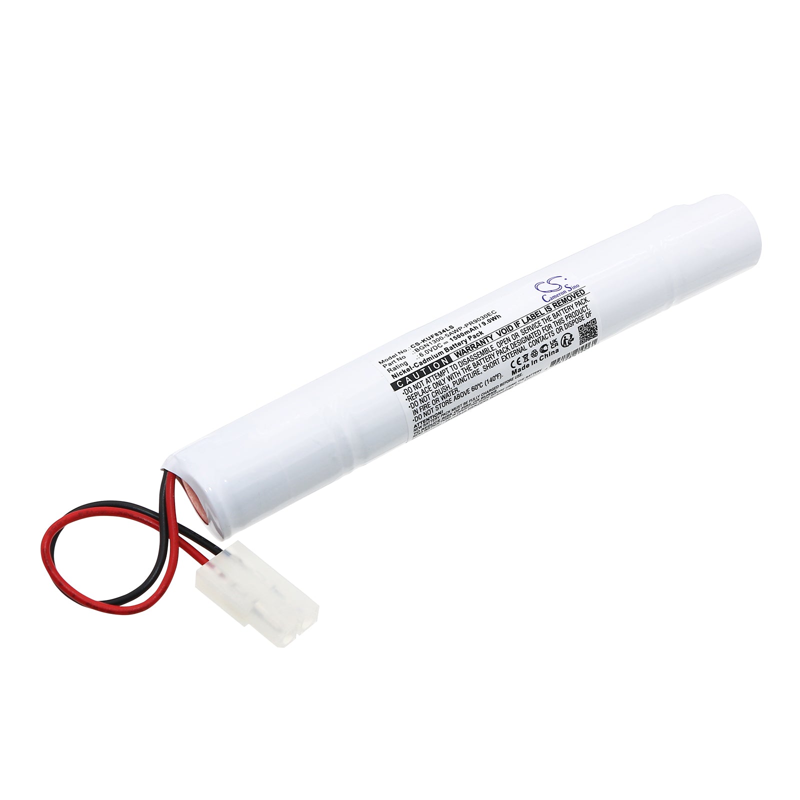 6V, Ni-CD, 1500mAh, Battery fits Kaufel 850.0034, 9Wh Emergency Lighting Cameron Sino Technology Limited