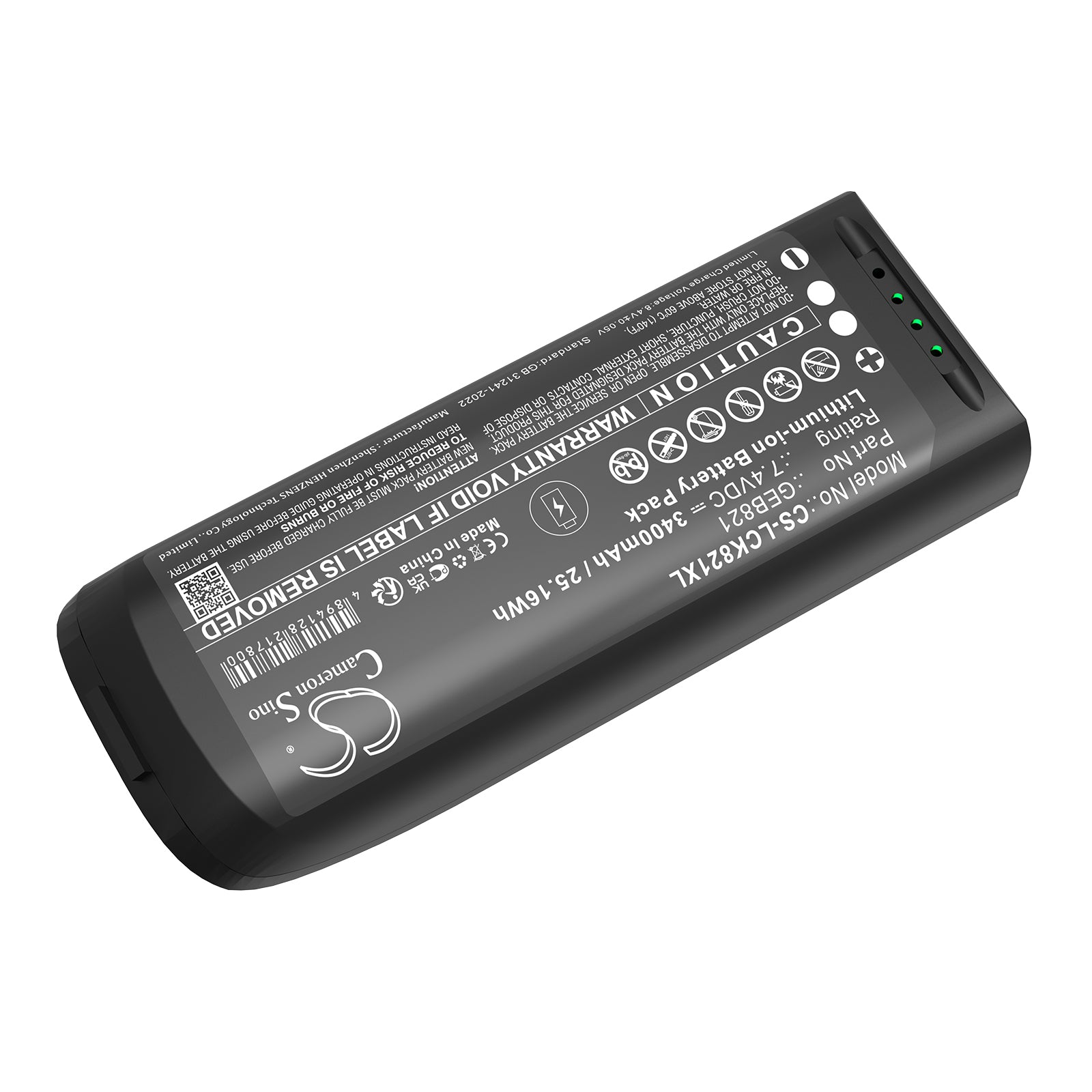 7.4V, Li-ion, 3400mAh, Battery fits Leica BLK2GO, BLK2GO Handheld Imaging Laser Scanner, 25.16Wh Equipment, Survey, Test Cameron Sino Technology Limited
