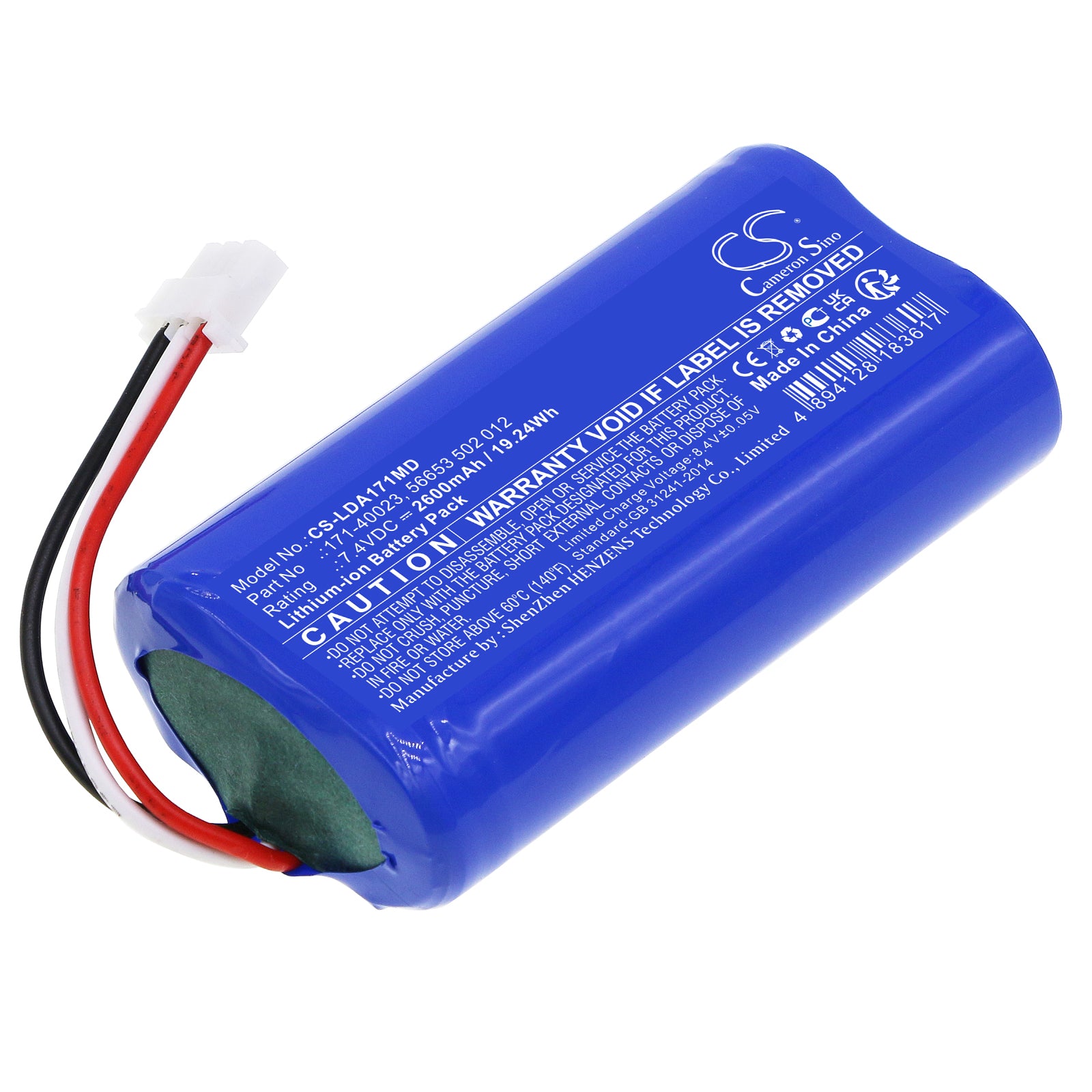 Li-ion, Medical Battery fits Laerdal Resusci Anne Qcpr, 7.4V, 2600mAh Medical Cameron Sino Technology Limited