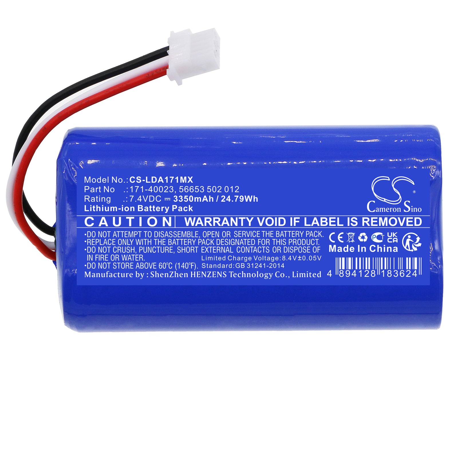 Li-ion, Medical Battery fits Laerdal Resusci Anne Qcpr, 7.4V, 3350mAh Medical Cameron Sino Technology Limited