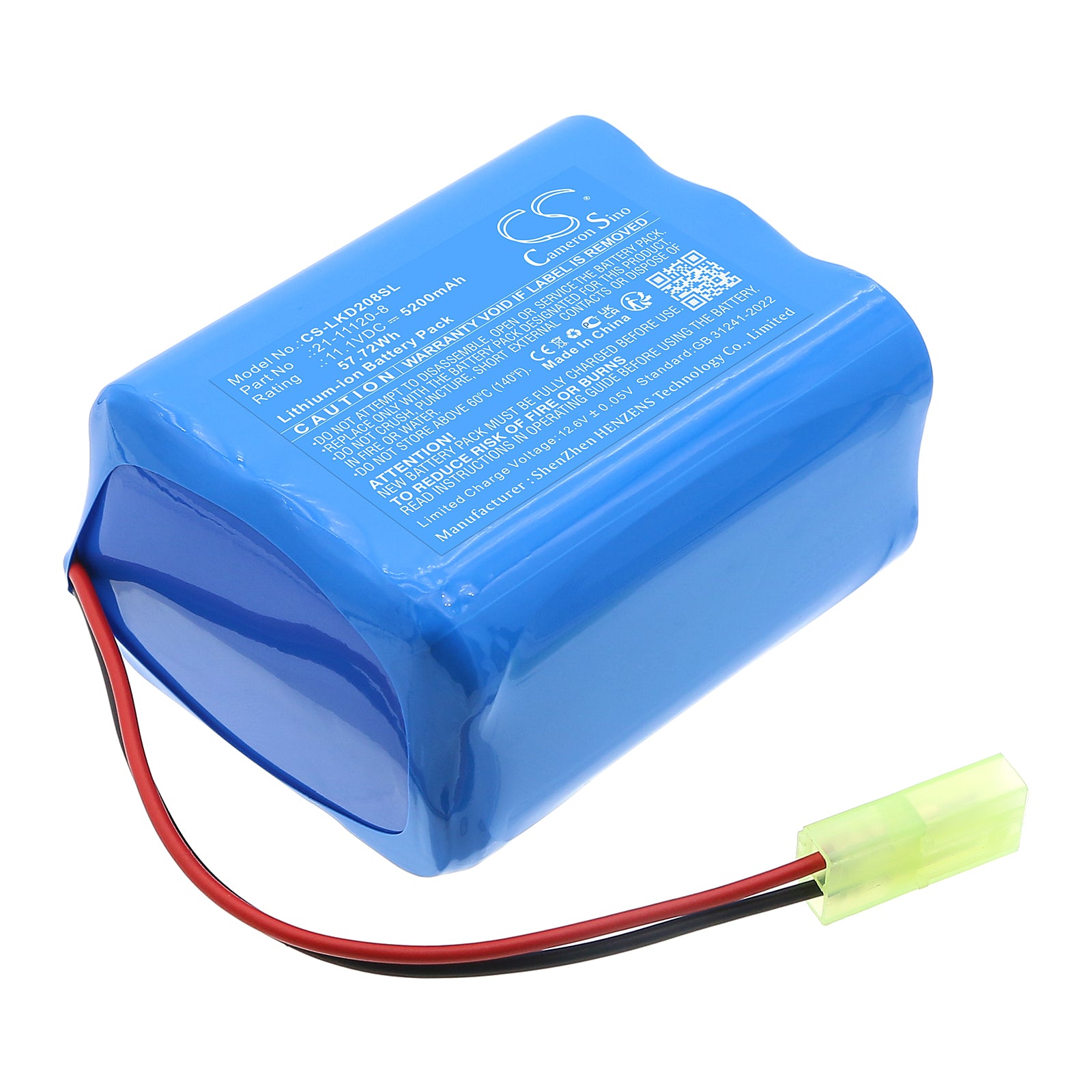 11.1V, Li-ion, 5200mAh, Battery fits Lucky Duck Agitator HDi - Drake, Hen & Goose, 57.72Wh Sports & Outdoors Cameron Sino Technology Limited