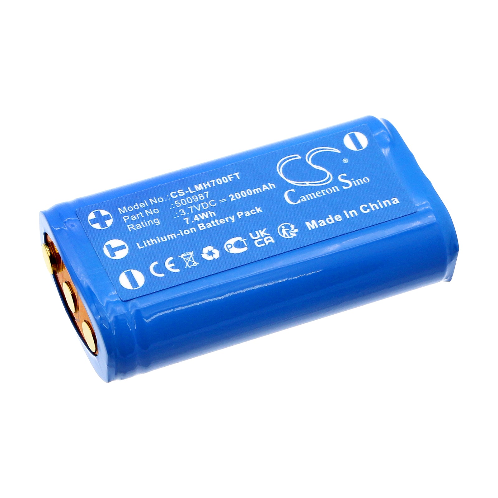 Li-ion, Flashlight Battery fits Ledlenser Mh7, Mh8, 3.7V, 2000mAh Flashlight Cameron Sino Technology Limited